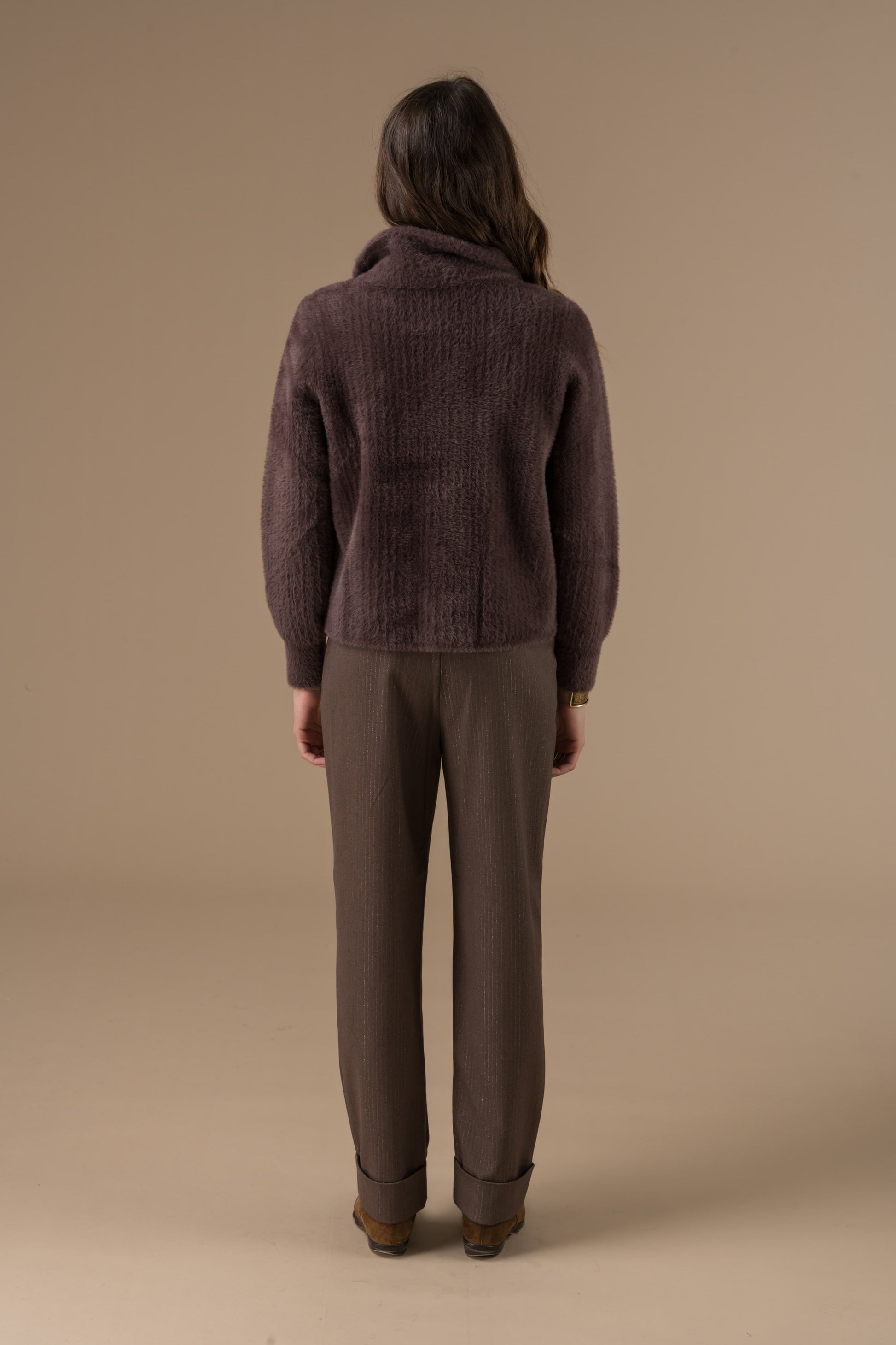 Pantalon Zoe à fines rayures raffinées