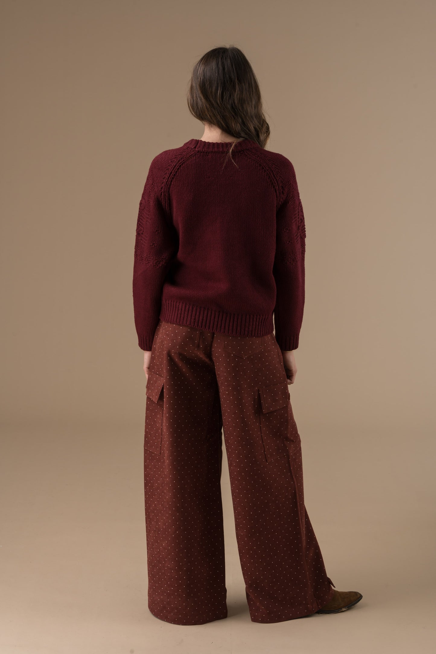 Pantalon Gaya imprimé à petits pois