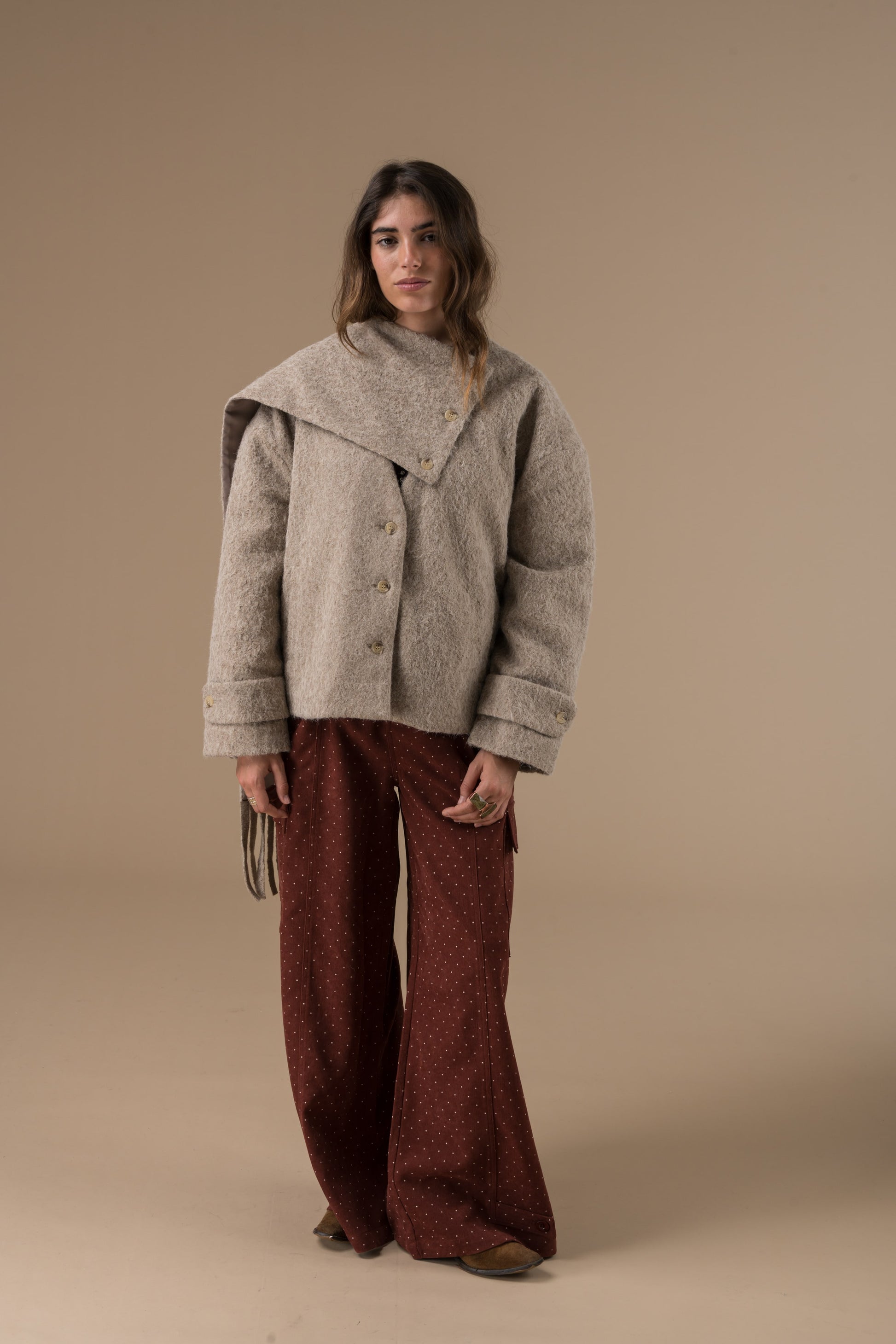Pantalon Gaya imprimé à petits pois
