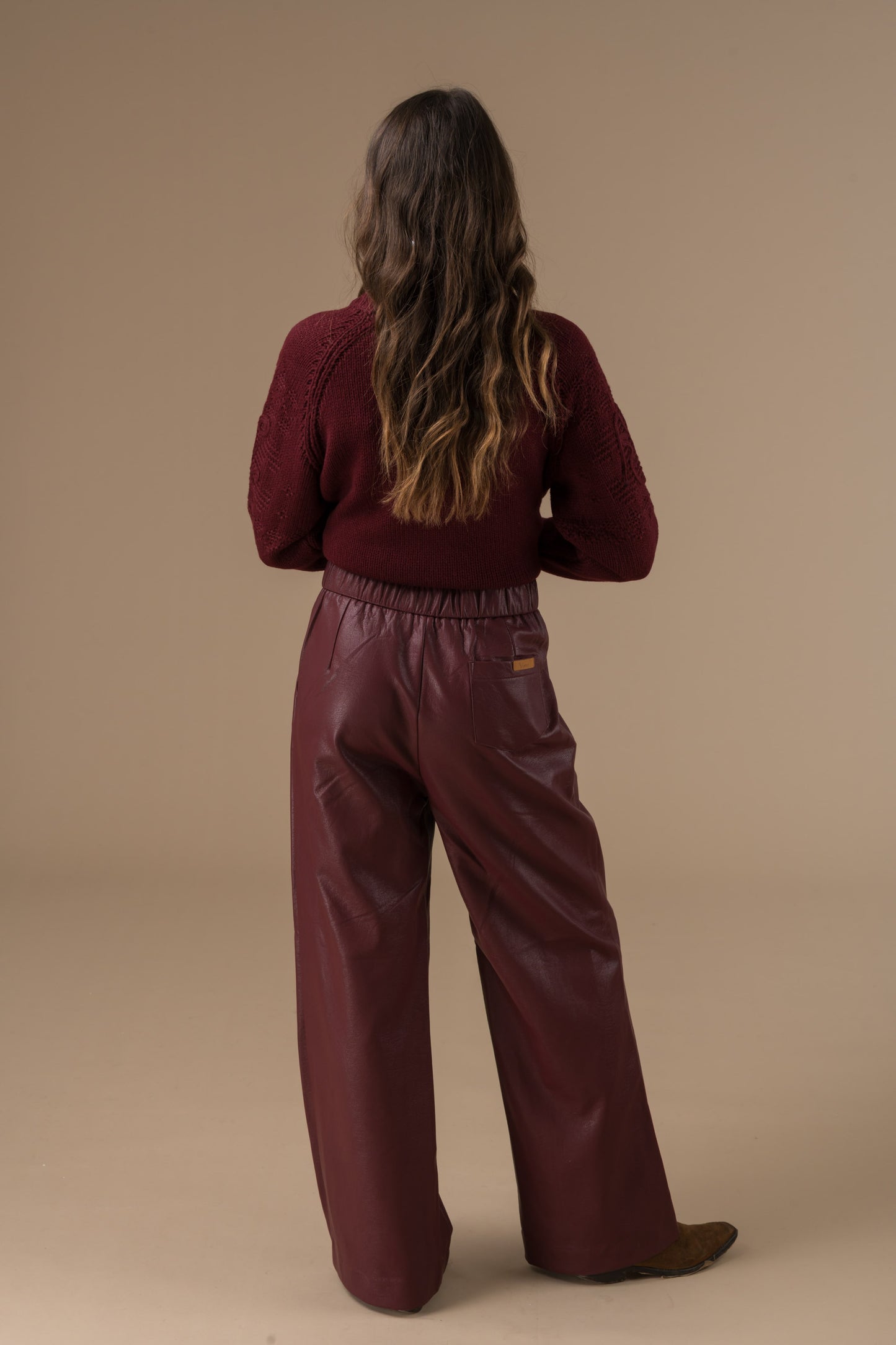 Pantalon Alyzee en simili cuir