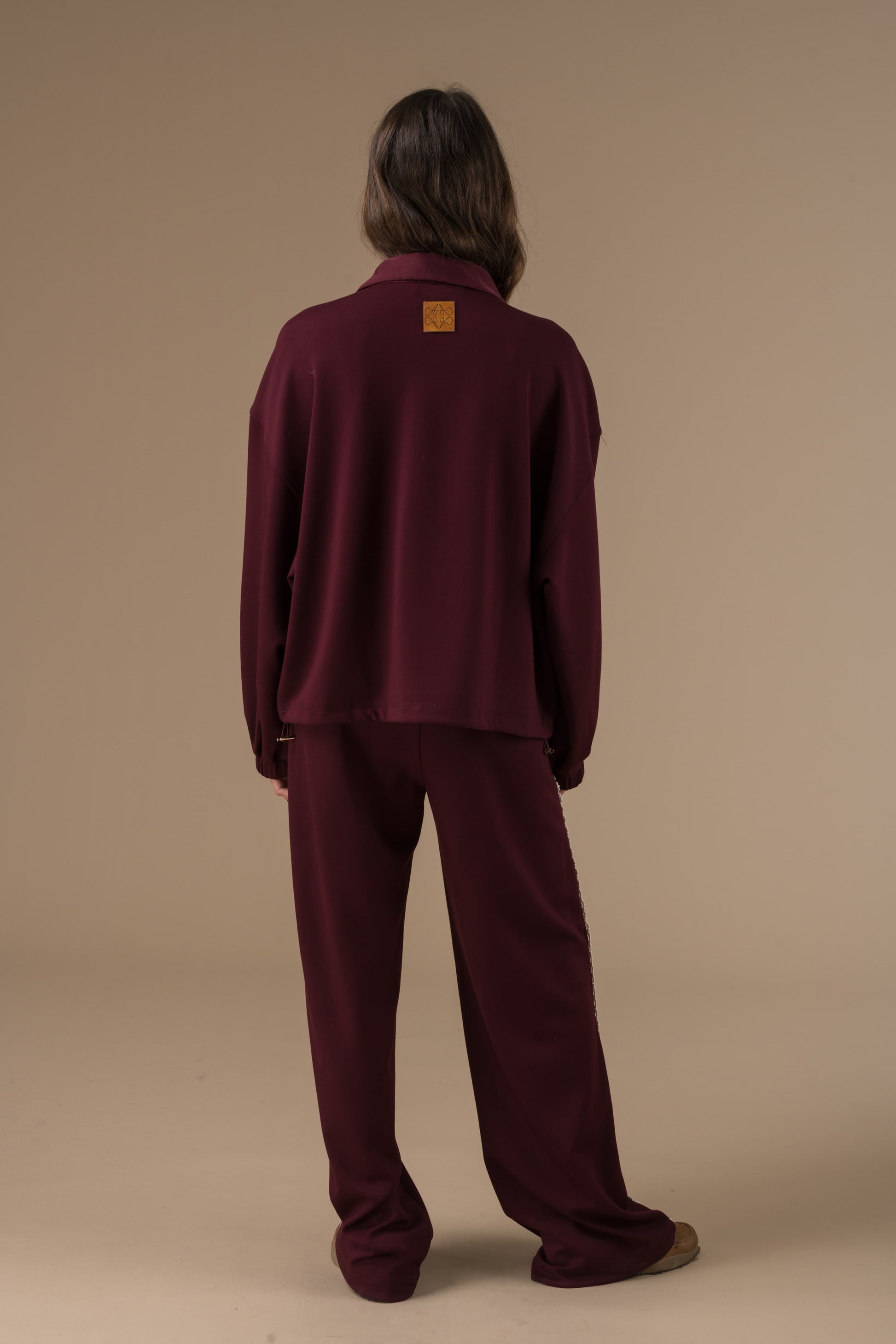 Pantalon Fran à bandes et ruban tricolore