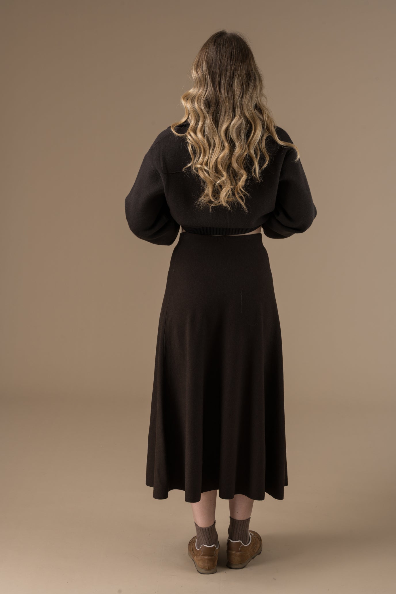 Jupe Callista longue fluide taille mi-haute