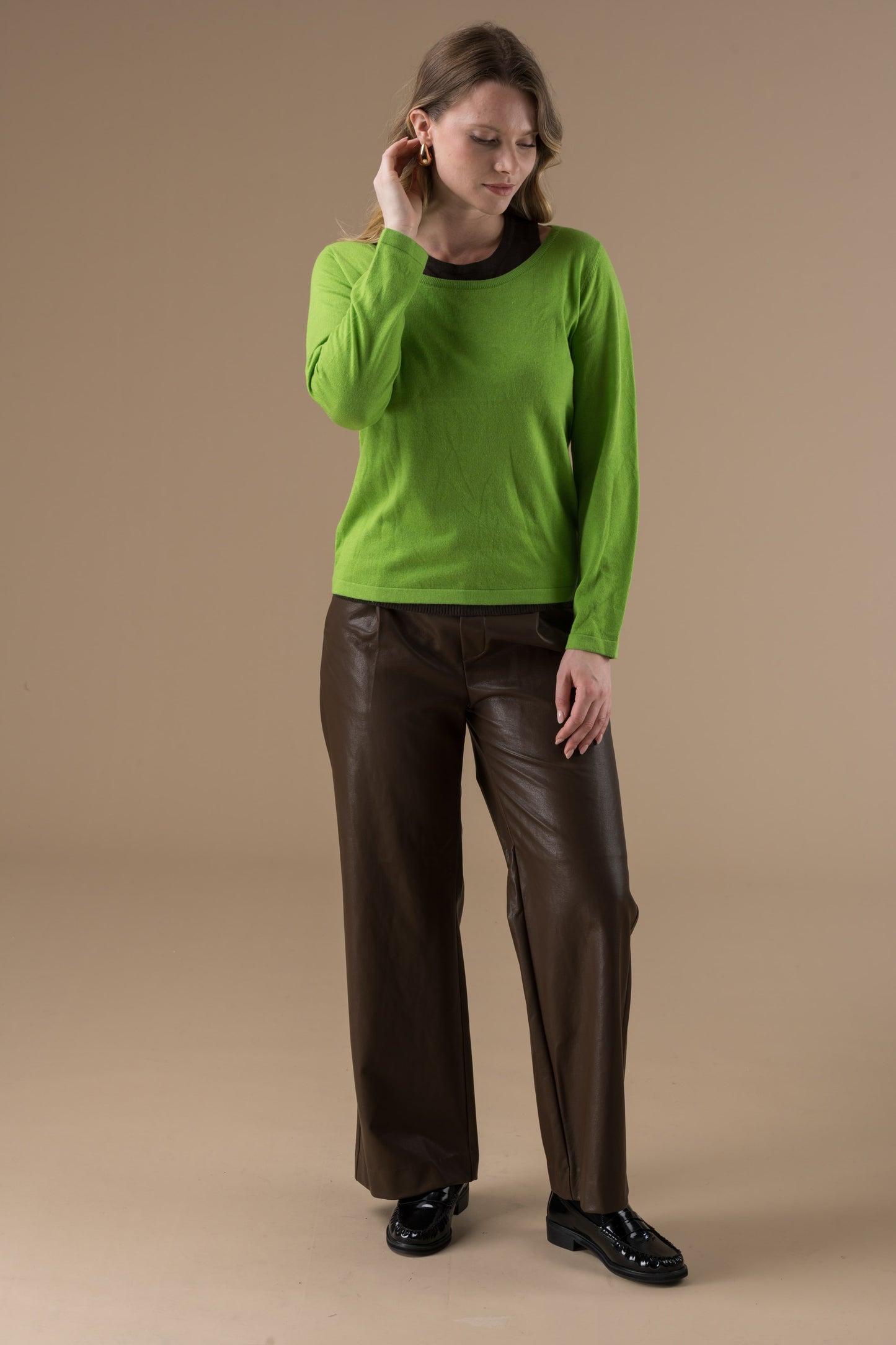 Pantalon Alyzee en simili cuir