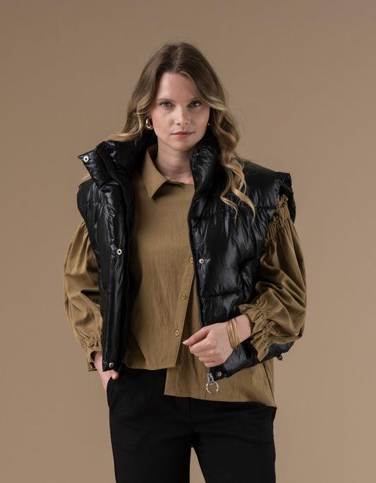 Doudoune Trendy sans manches légère noire