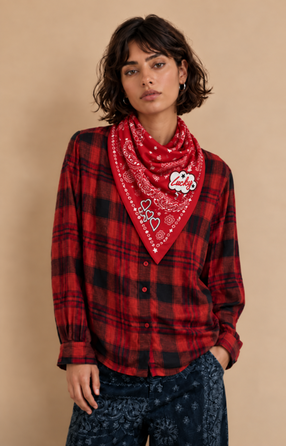Foulard imprimé bandana Lucky - Uni-Red Love