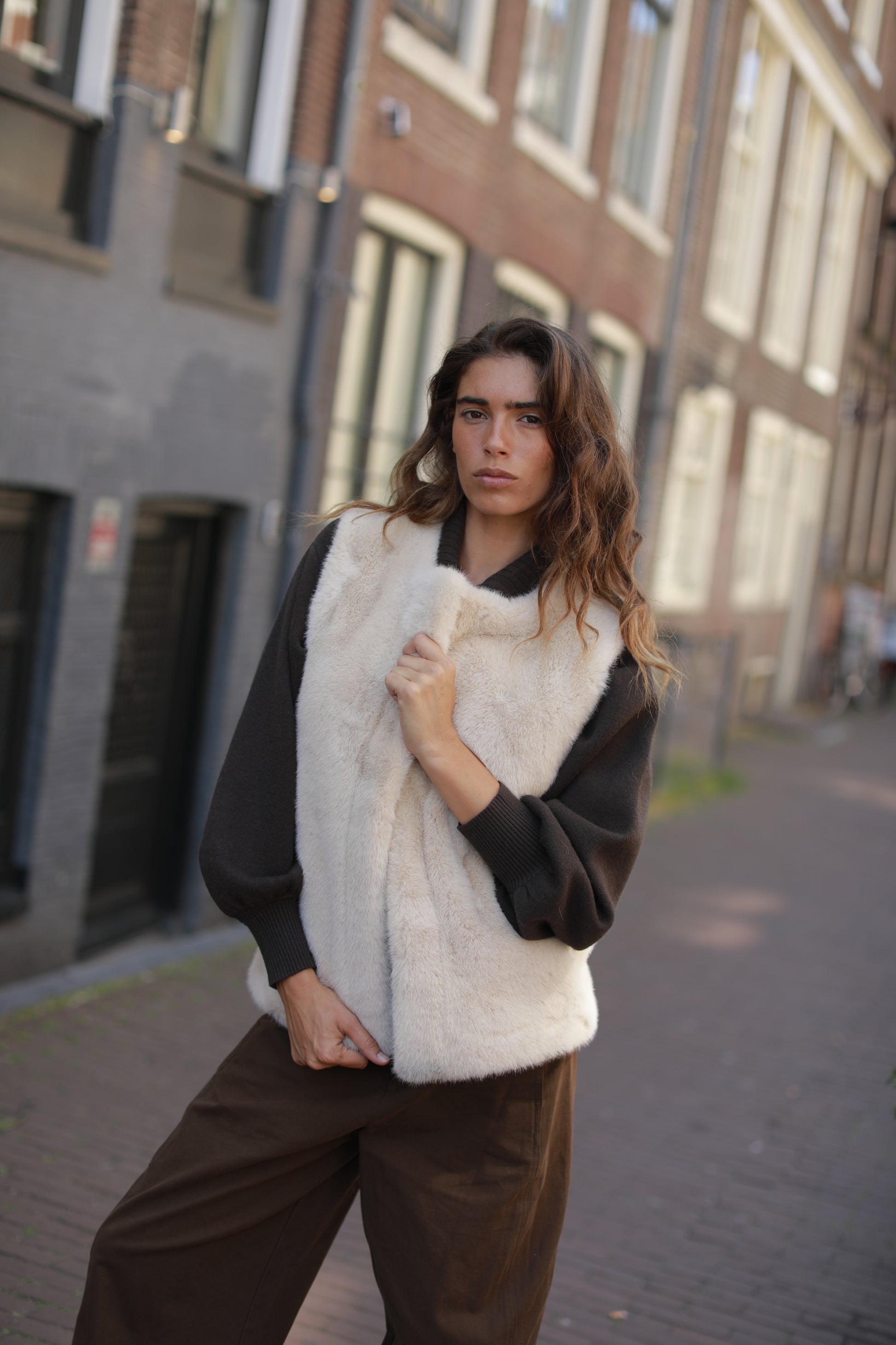 Gilet Vassilissa en fausse fourrure