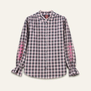 Chemise Kimber - Carreaux anthracite et rose