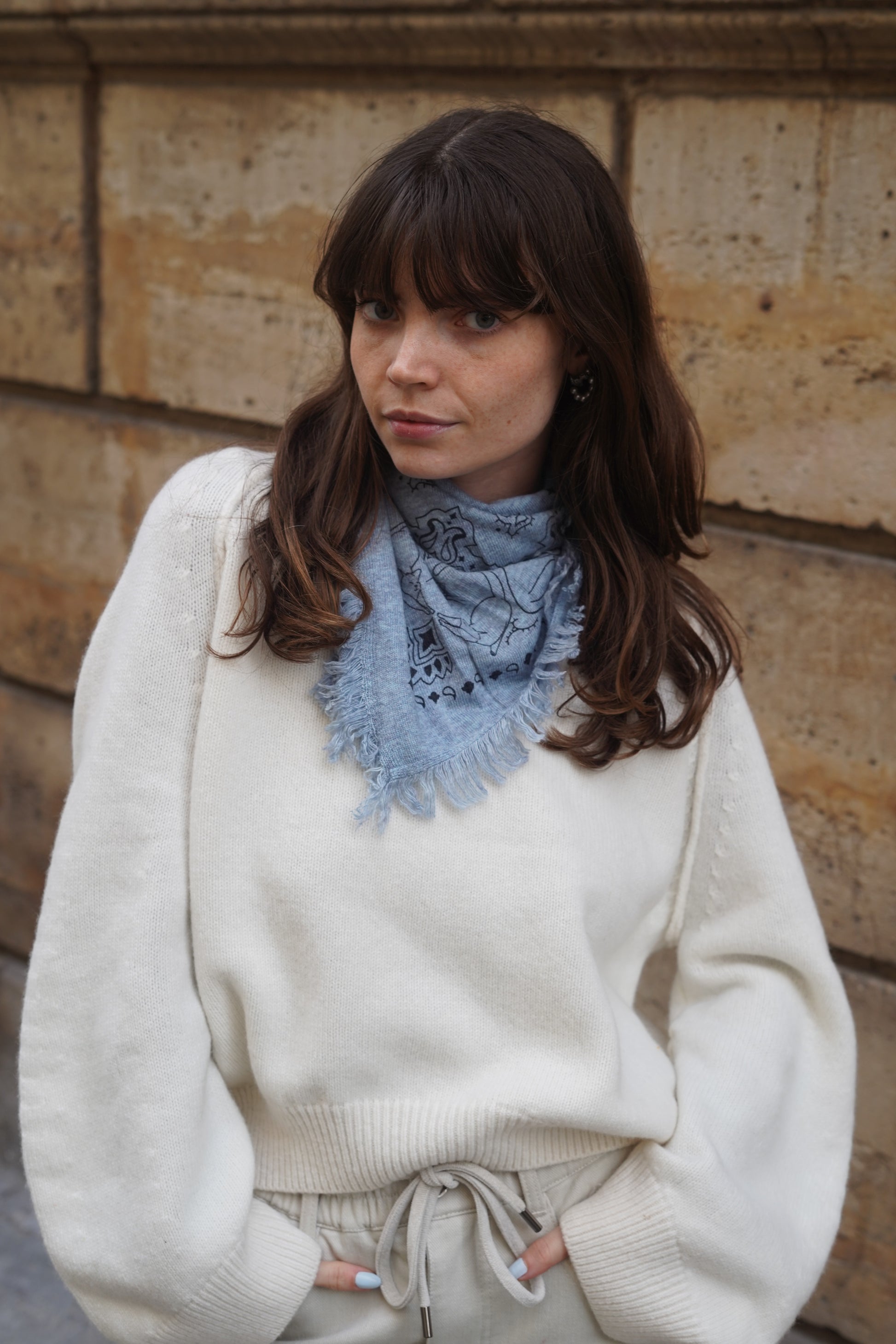 Foulard Bandana Leia Chat Azul