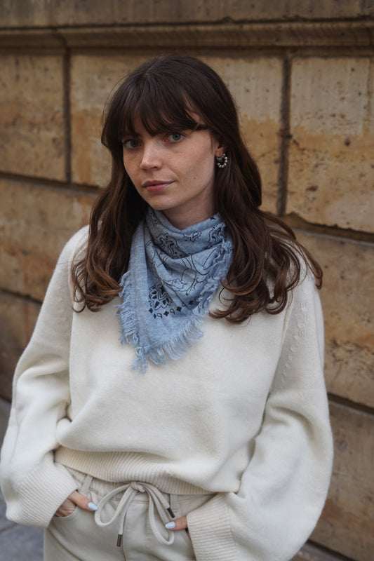 Foulard Bandana Leia Chat Azul