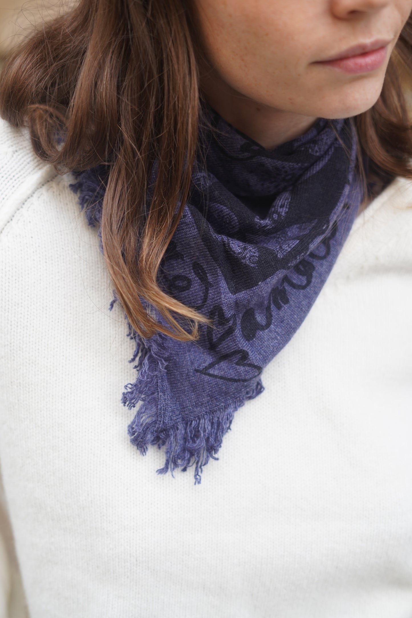 Foulard Bandana Leia Coeur Denim