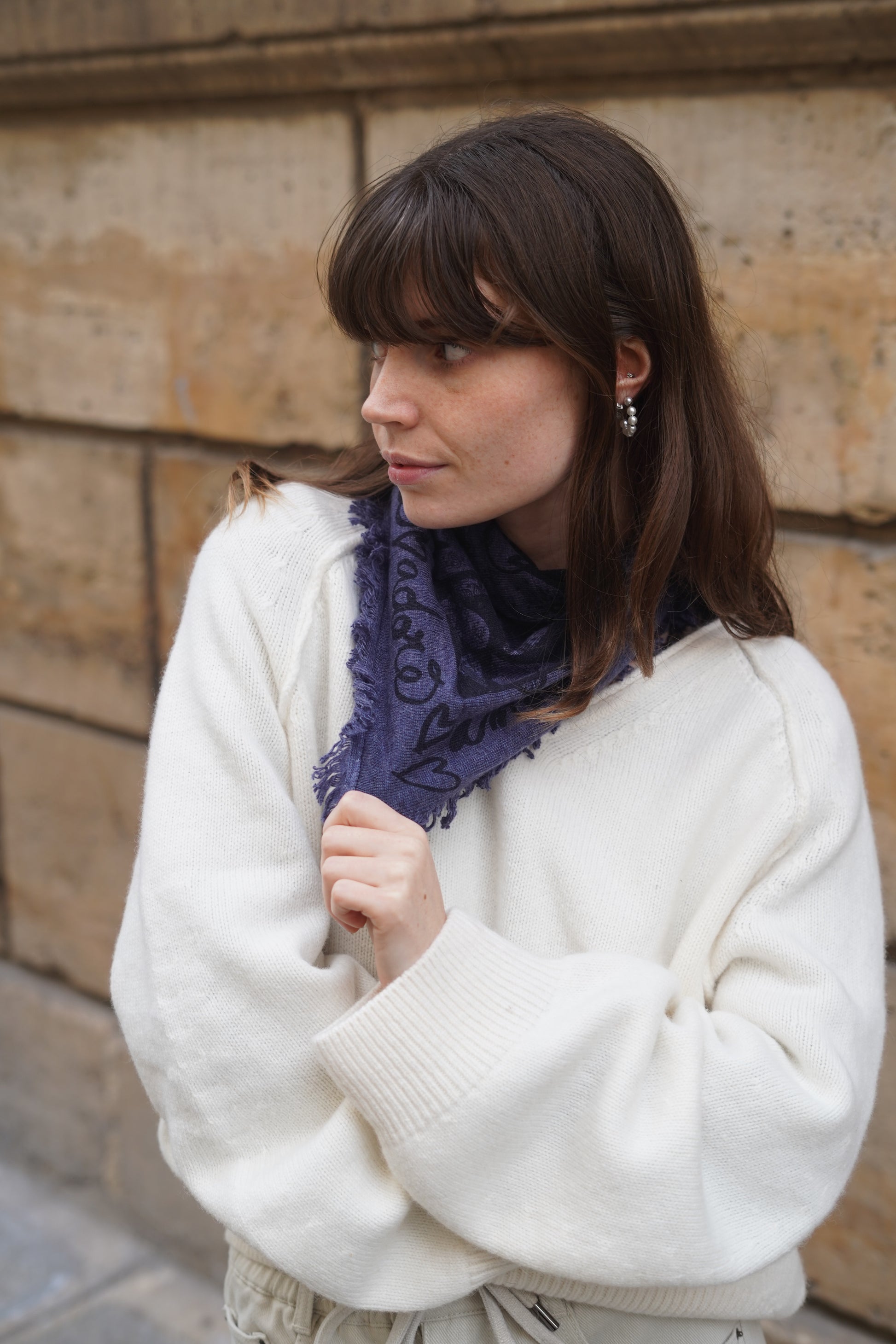 Foulard Bandana Leia Coeur Denim