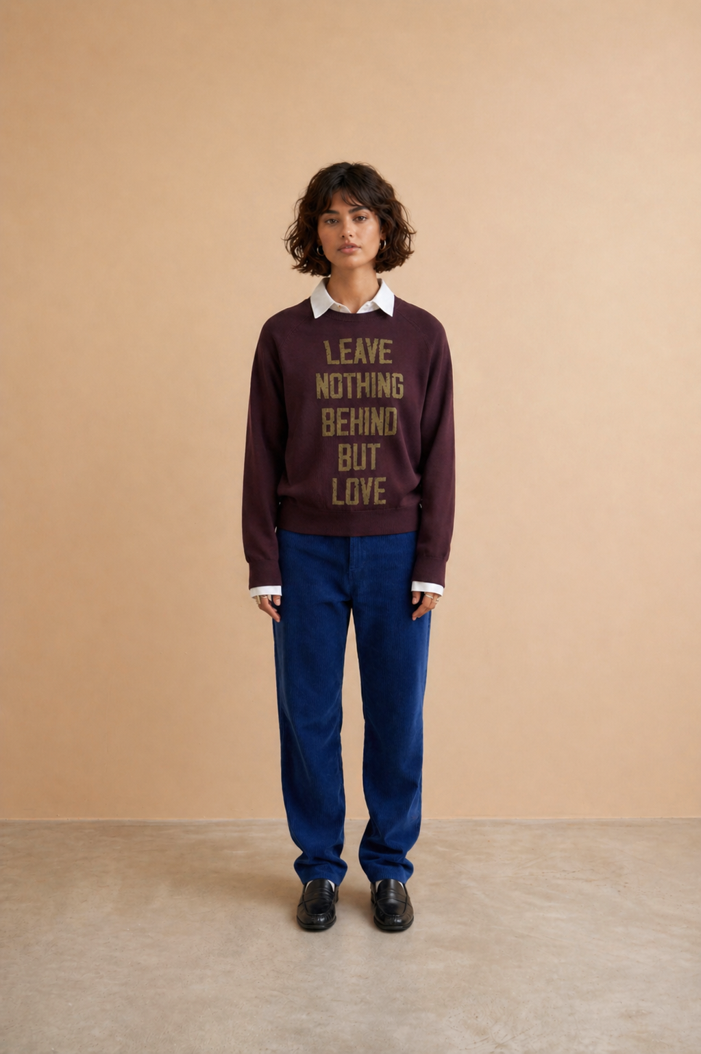 Sweat à message Loving - Chocolat