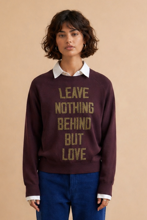 Sweat à message Loving - Chocolat