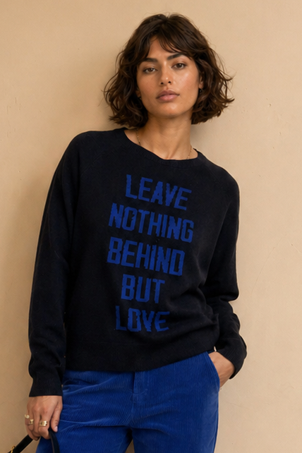 Sweat à message Loving - Marine