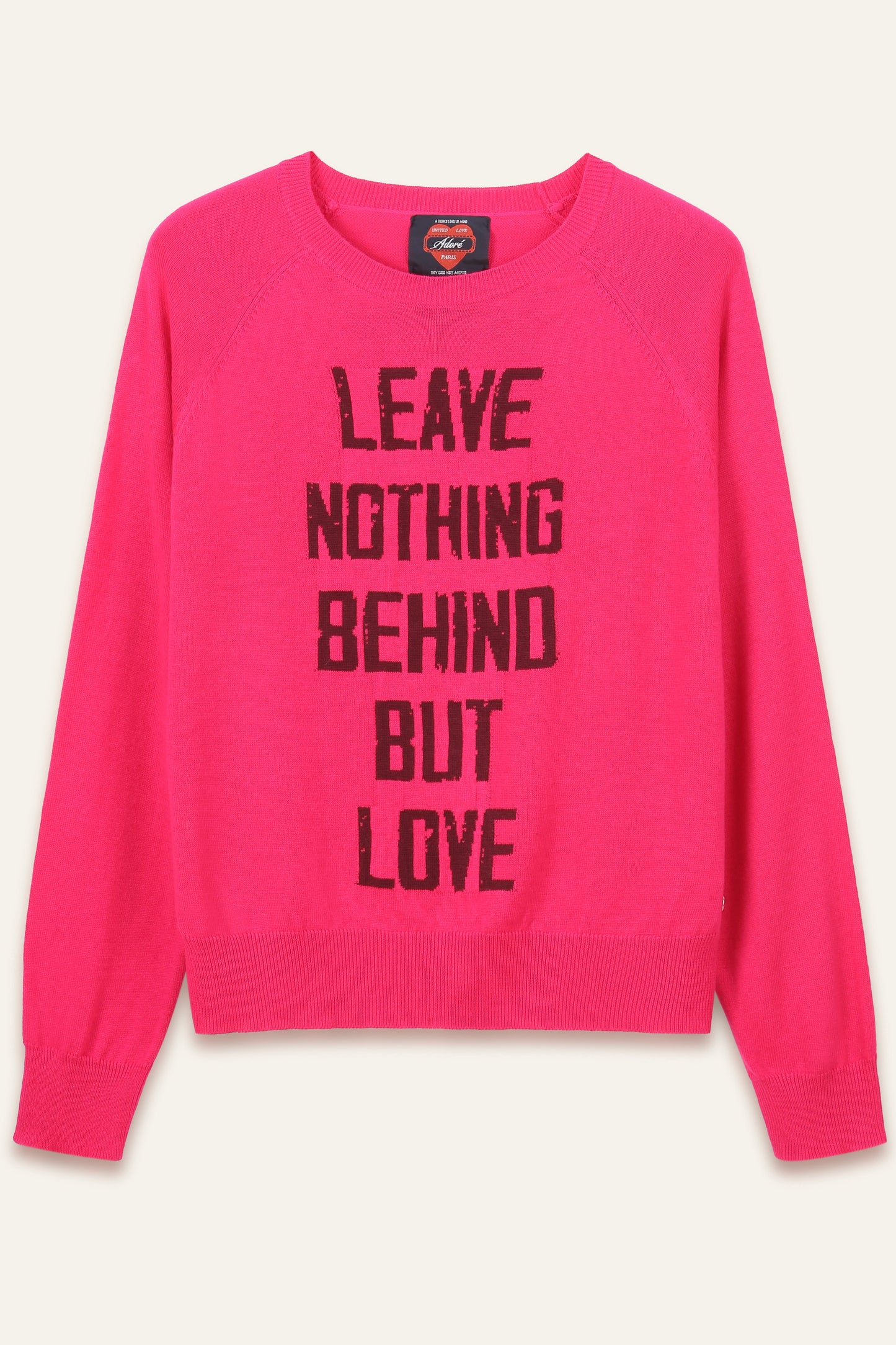 Sweat à message Loving - Fushia