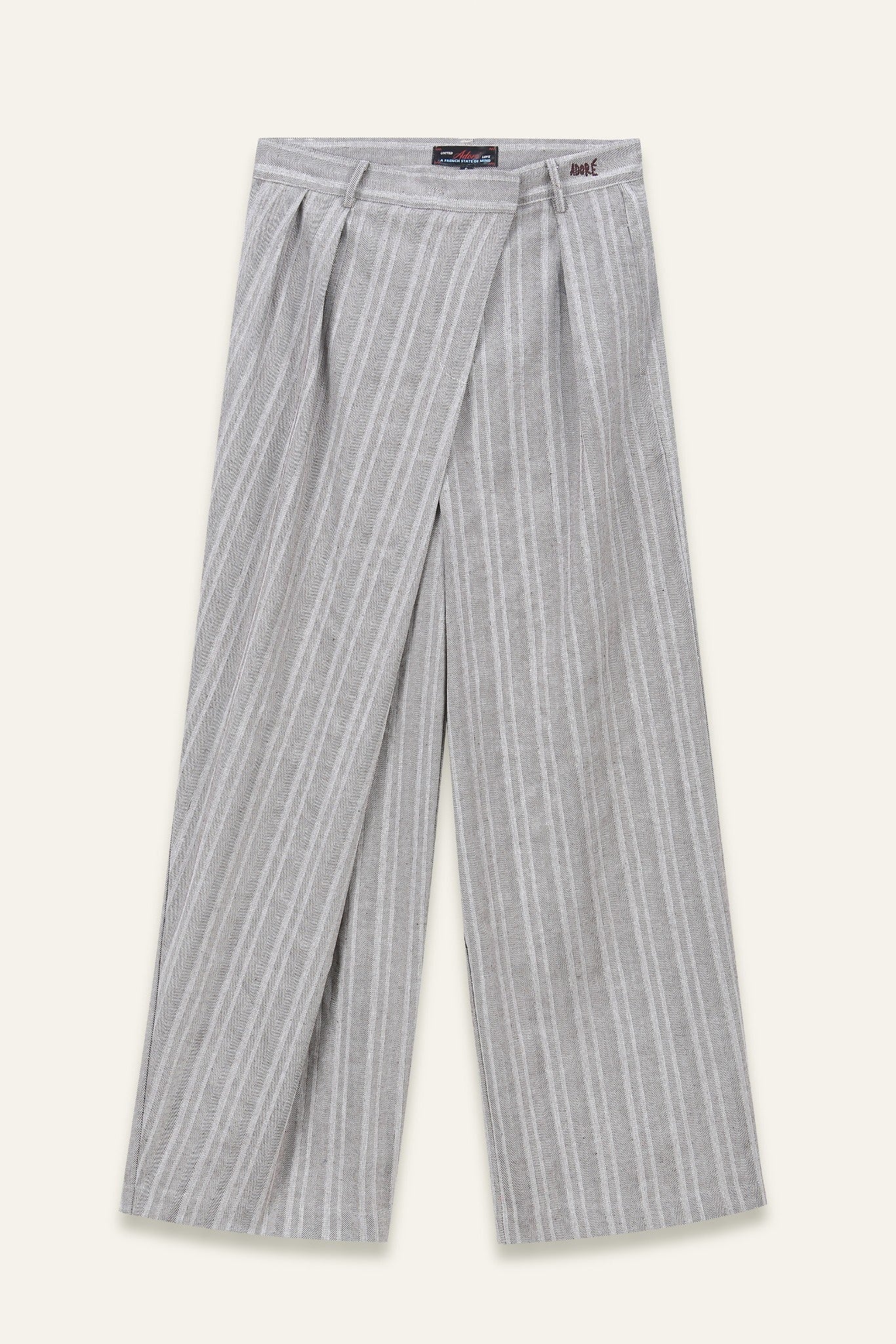 Pantalon large & fluide Ludivine - Chevron Brun
