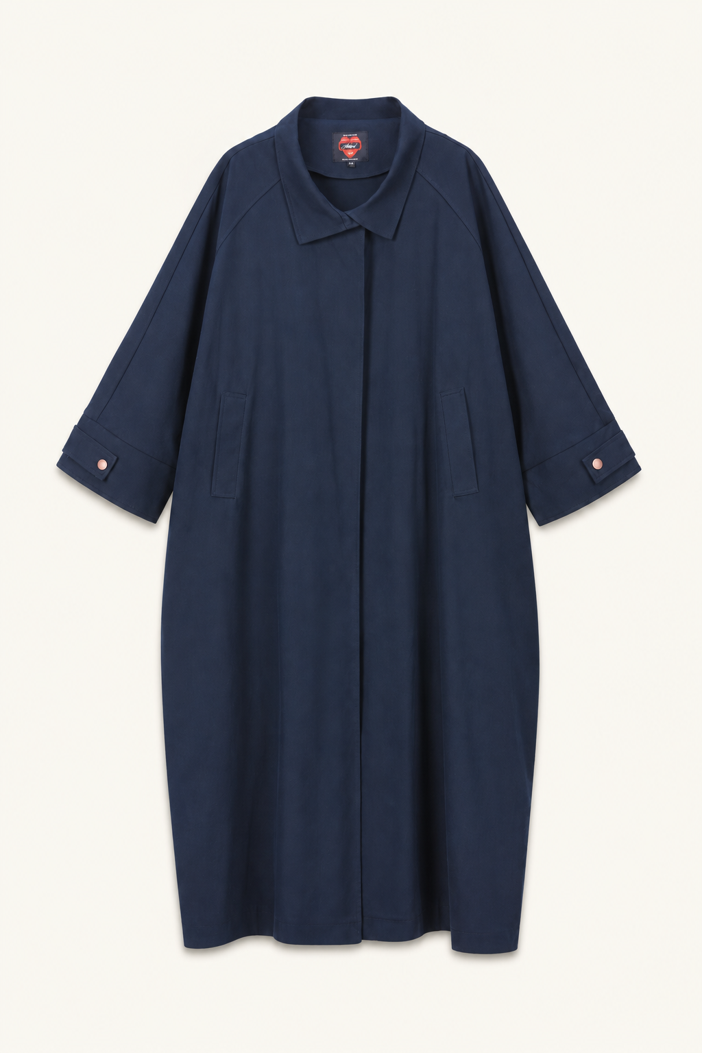 Manteau long en coton Toscane - Marine
