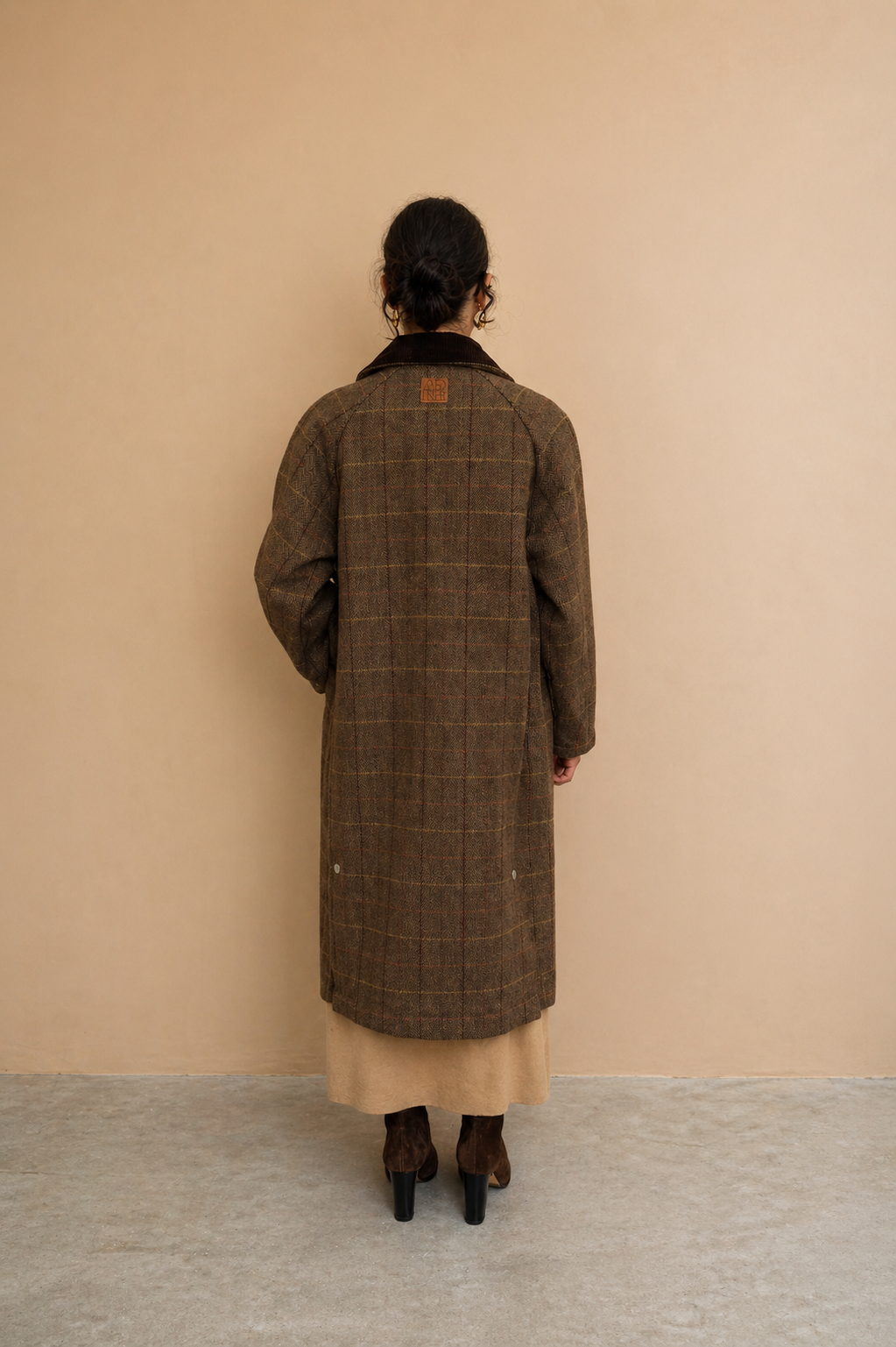 Veste Nelia à carreaux bruns