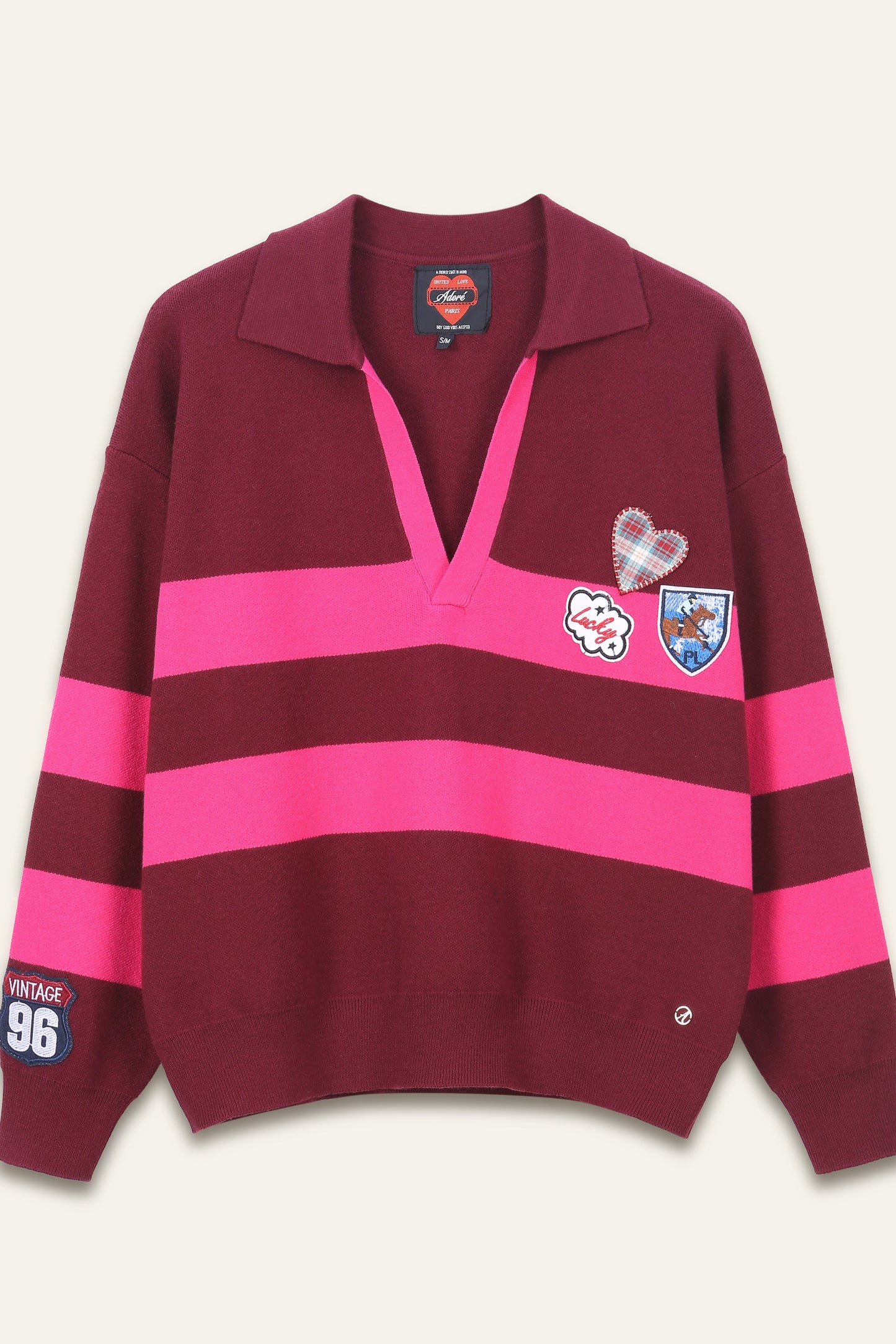 Pull Oriane - Rayures Bordeaux