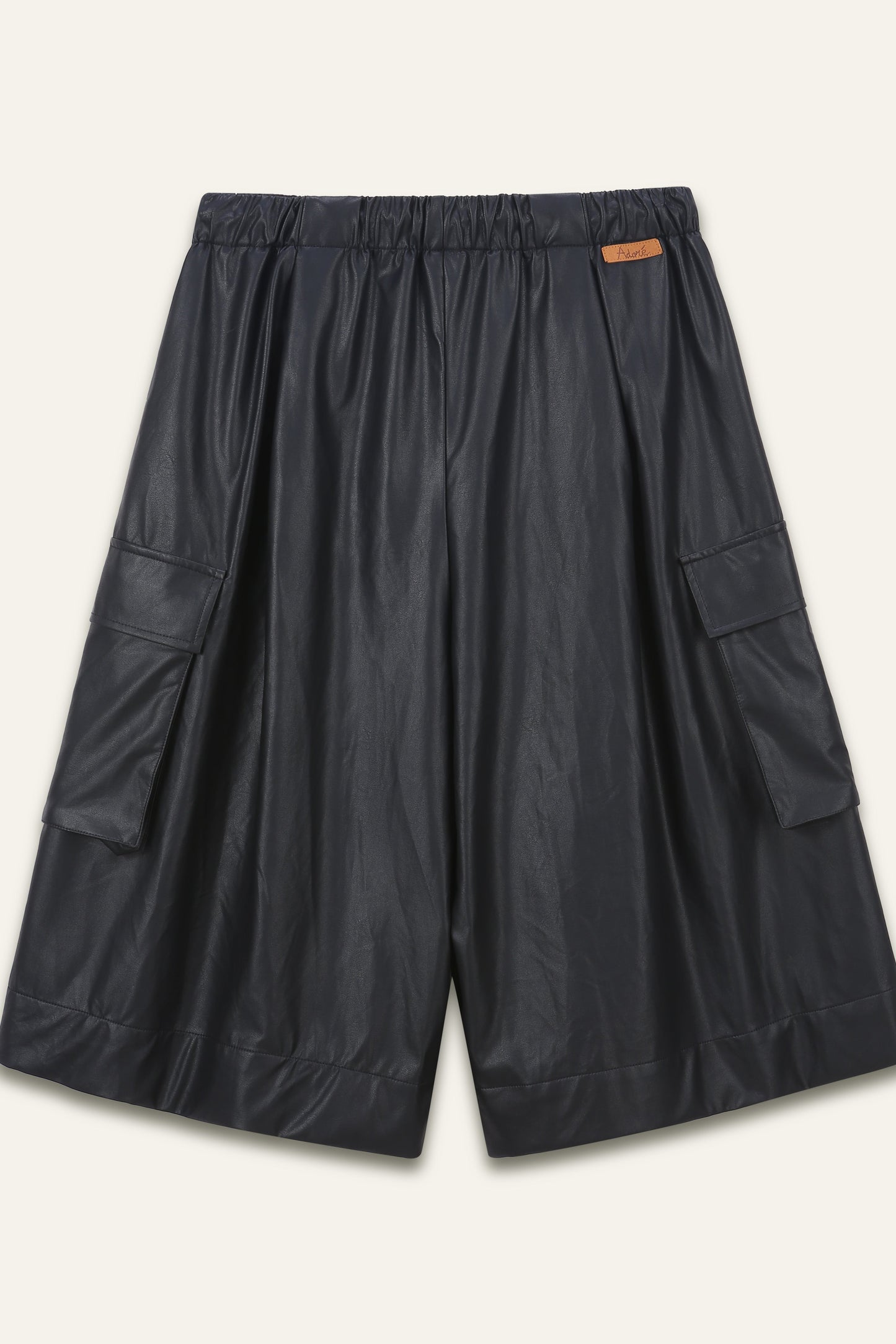 Bermuda effet cuir Pita - Noir