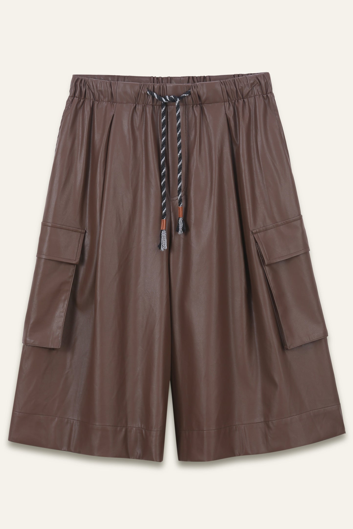 Bermuda effet cuir Pita - Taupe