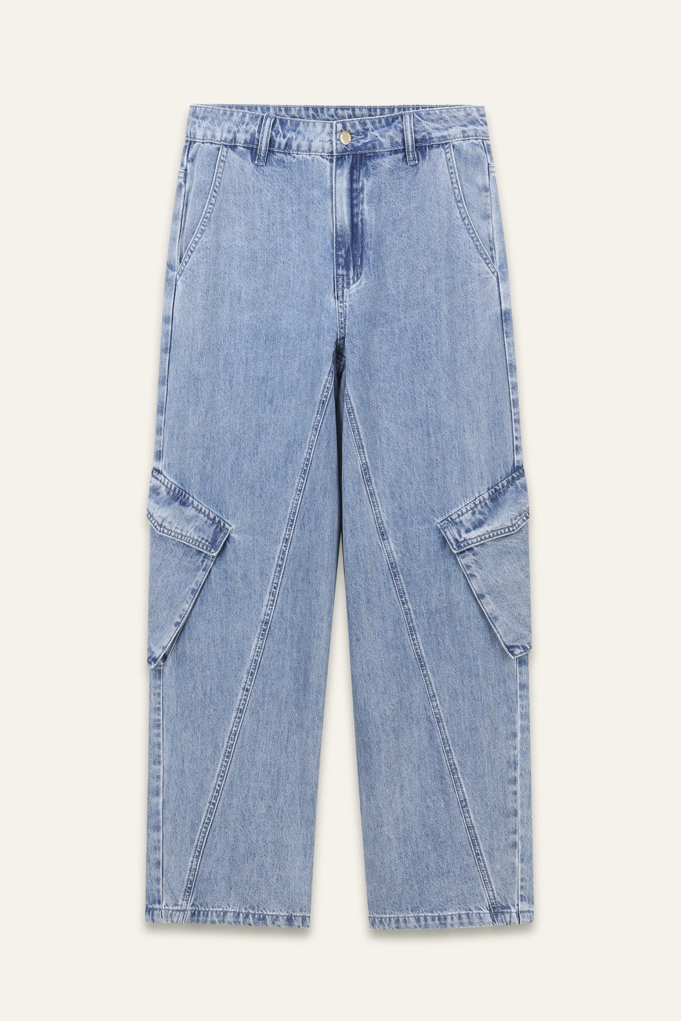 Jeans largo cargo Timeo - Denim