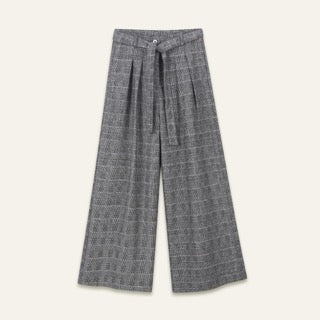 Pantalon Carlotta gris à carreaux