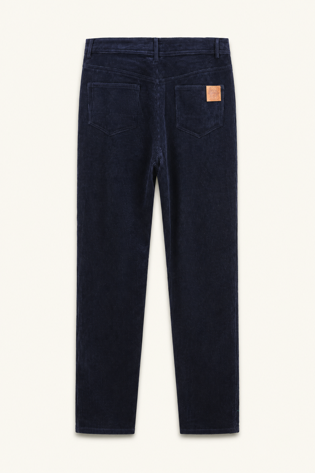 Pantalon en velours taille haute Raquel - Marine