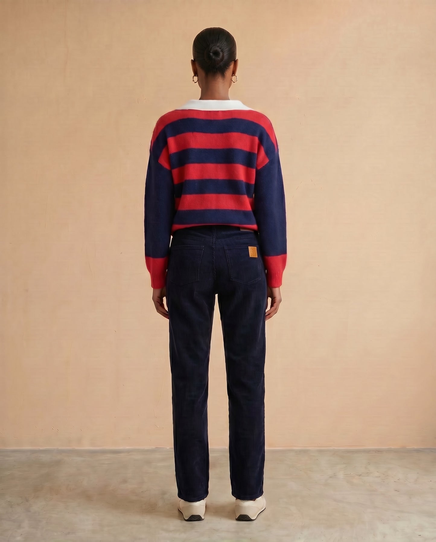 Pull Paulo - Rayures Marine et Rouge
