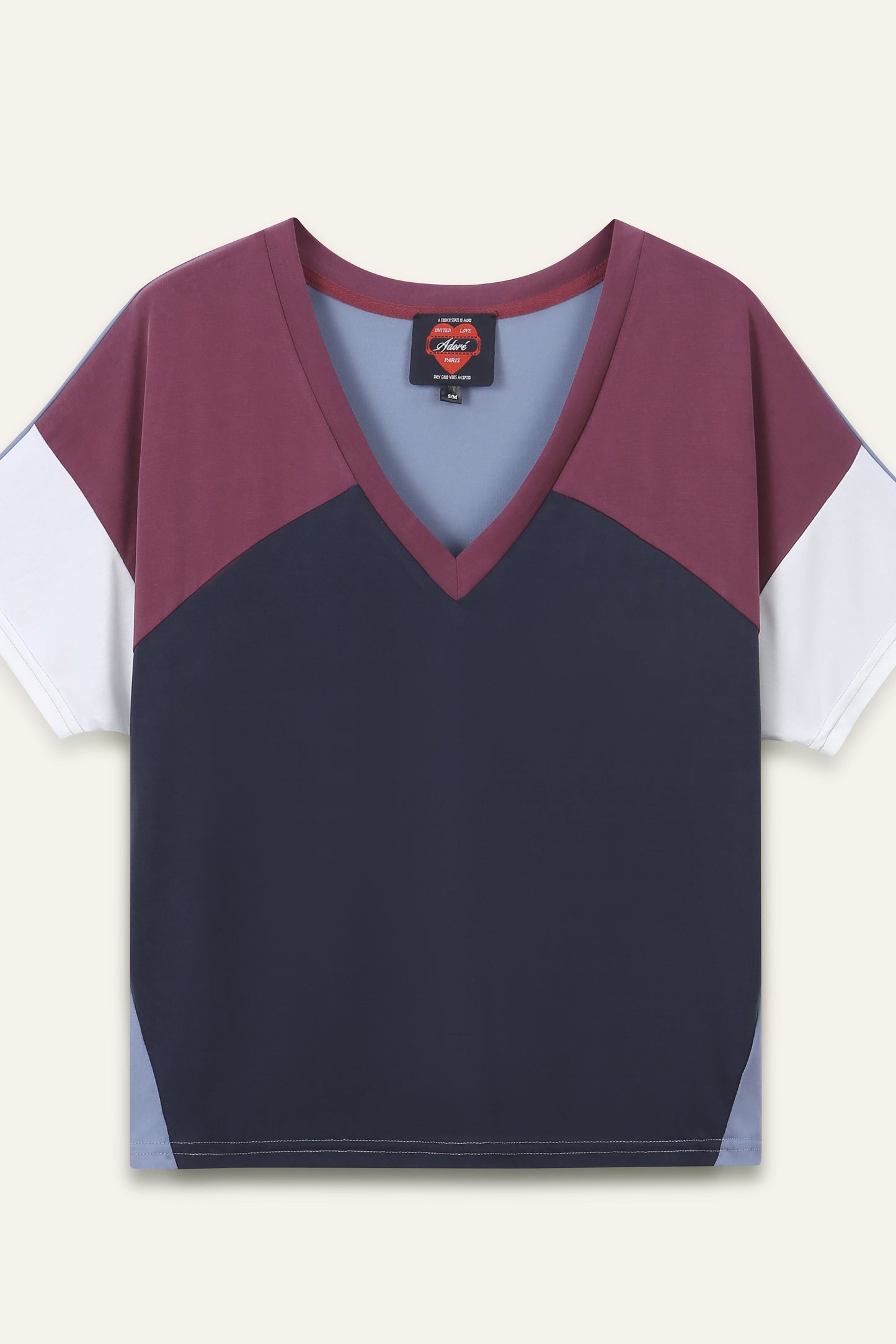 T-shirt Raja - Mix Marine et Violet