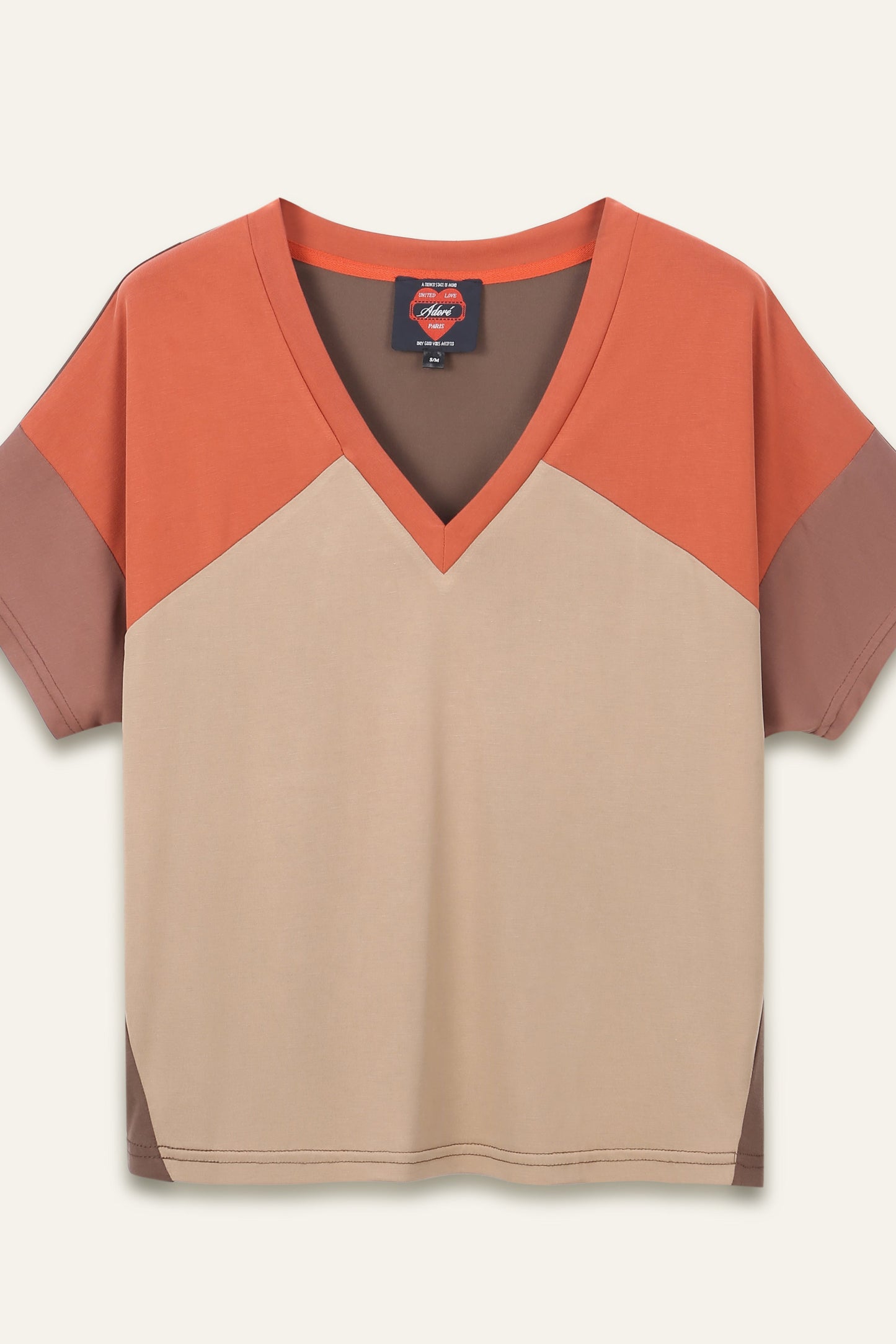T-shirt Raja - Mix Orange et Choco