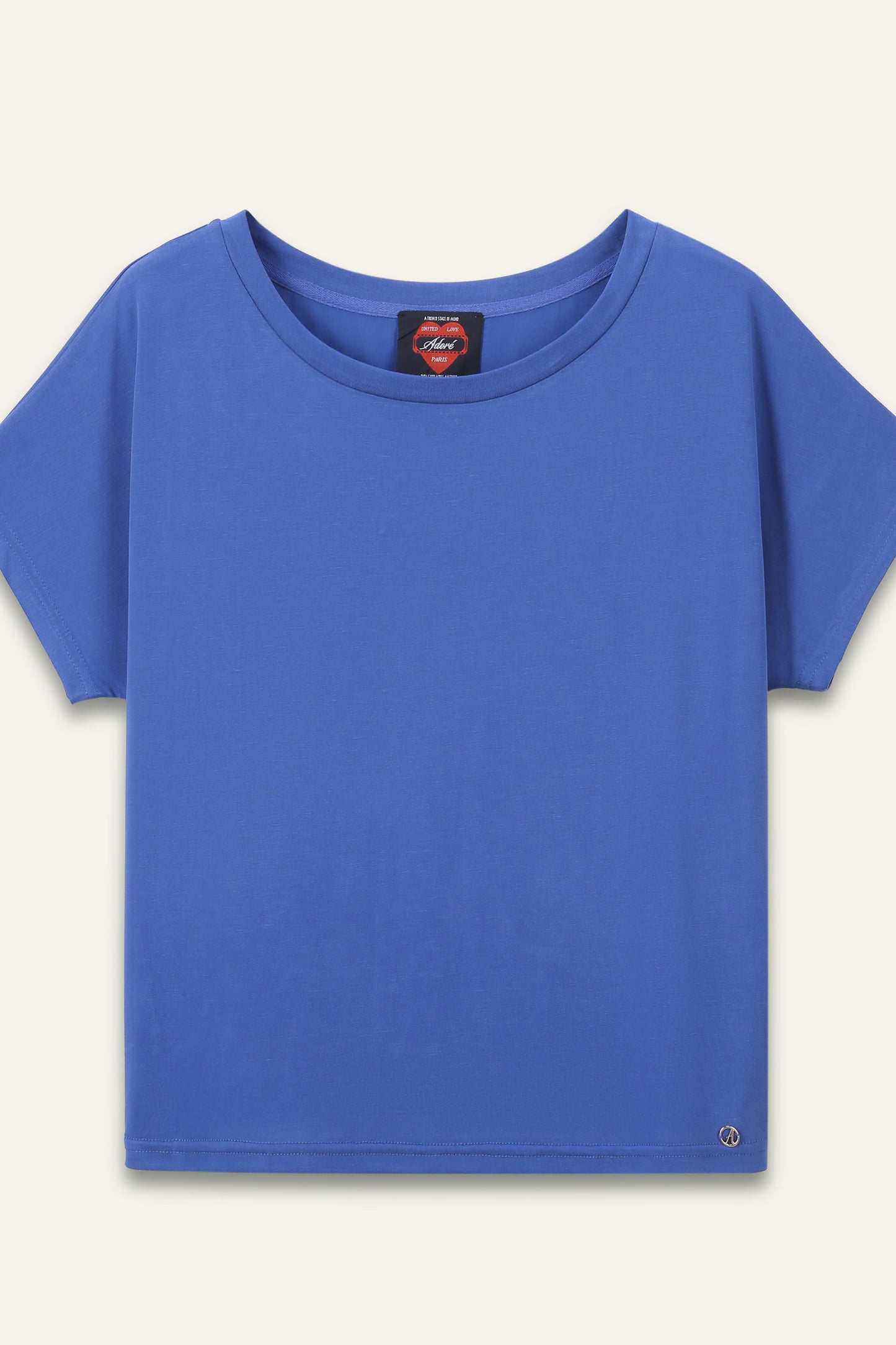 T-shirt col rond Constanza - Bleu roi