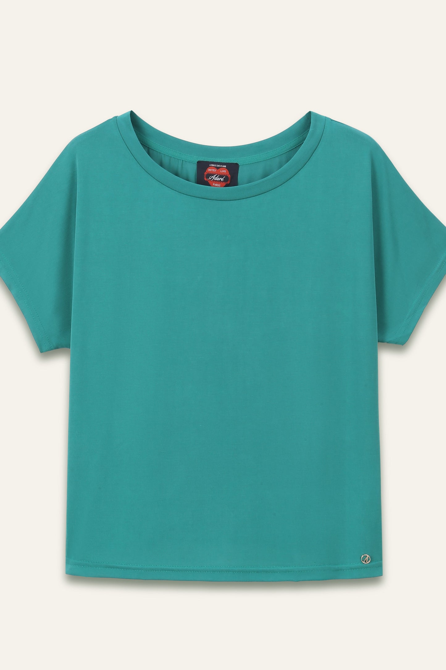T-shirt col rond Constanza - Émeraude