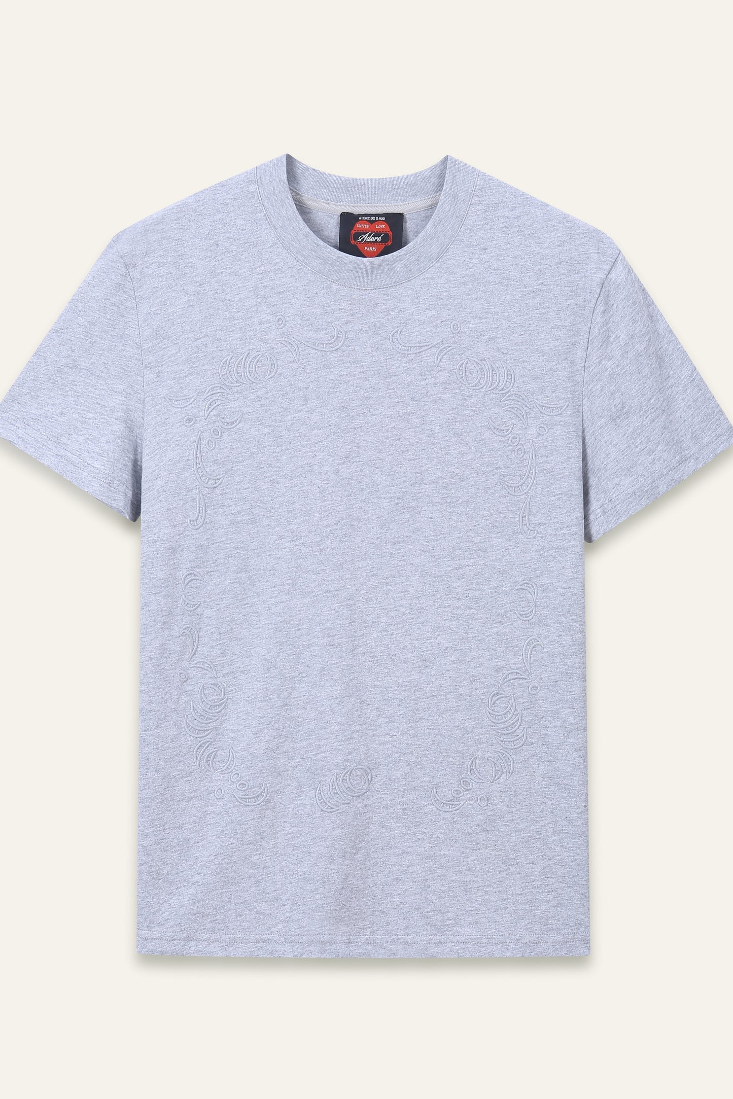 T-shirt brodé Alice - Gris chiné