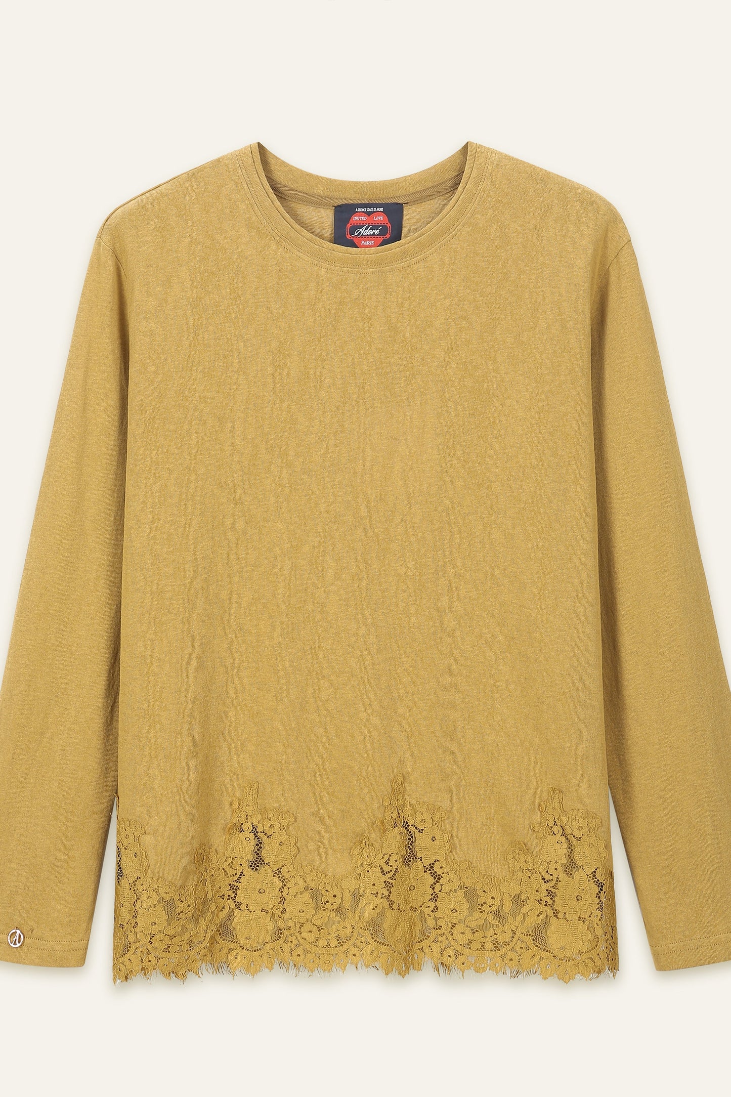 T-shirt manches longues & dentelle Nomina - Anis