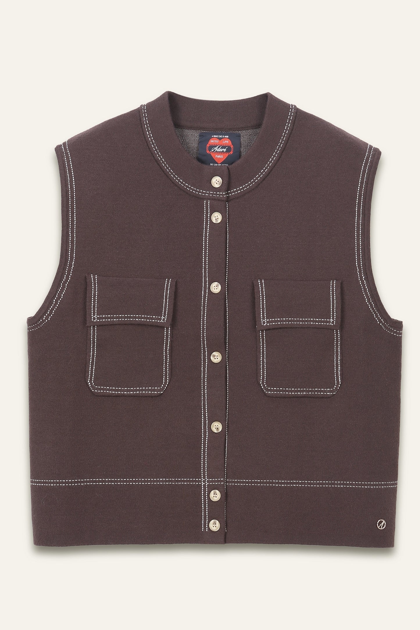 Gilet sans manches Tomette - Chocolat