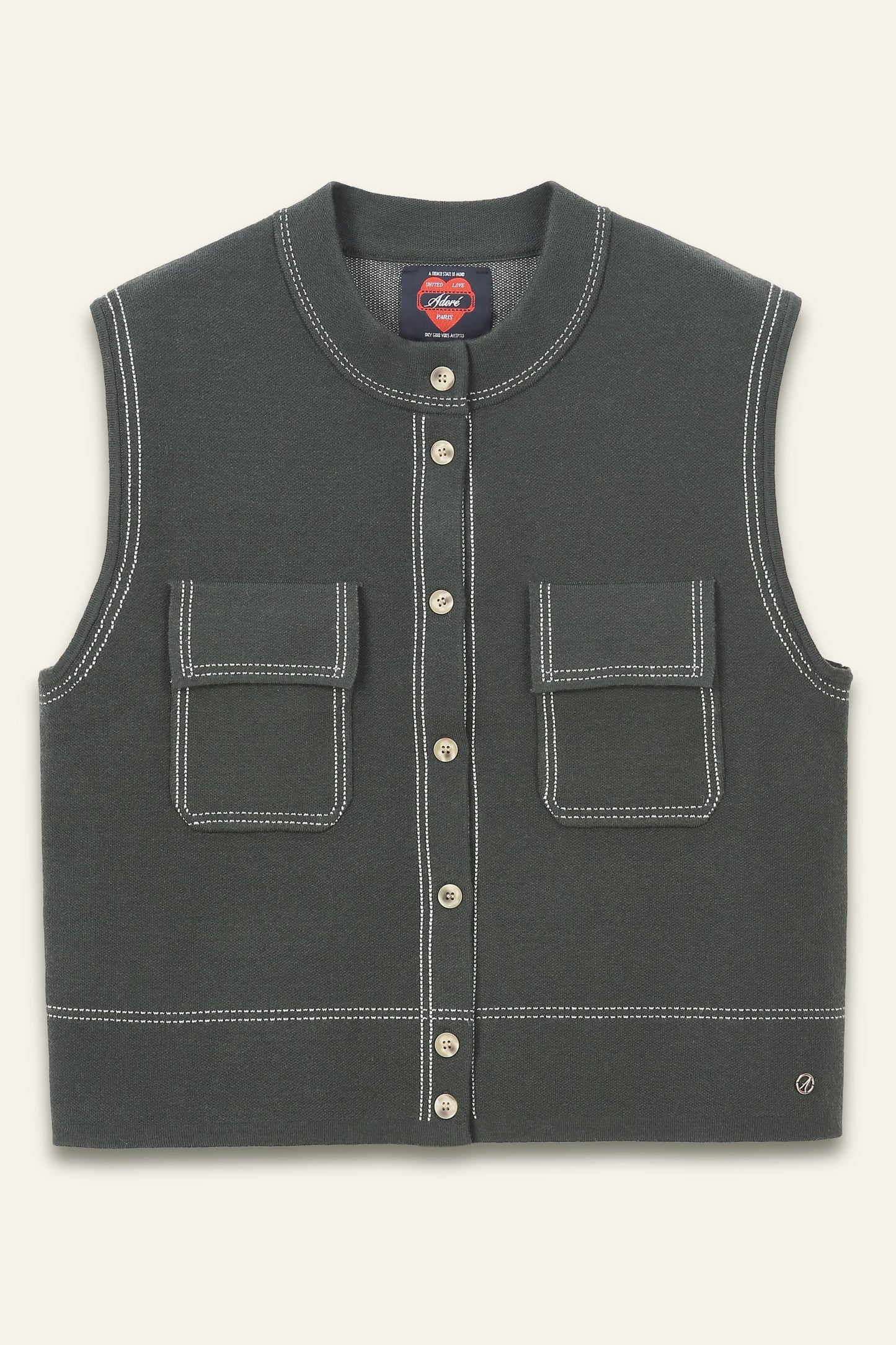 Gilet sans manches Tomette - Kaki
