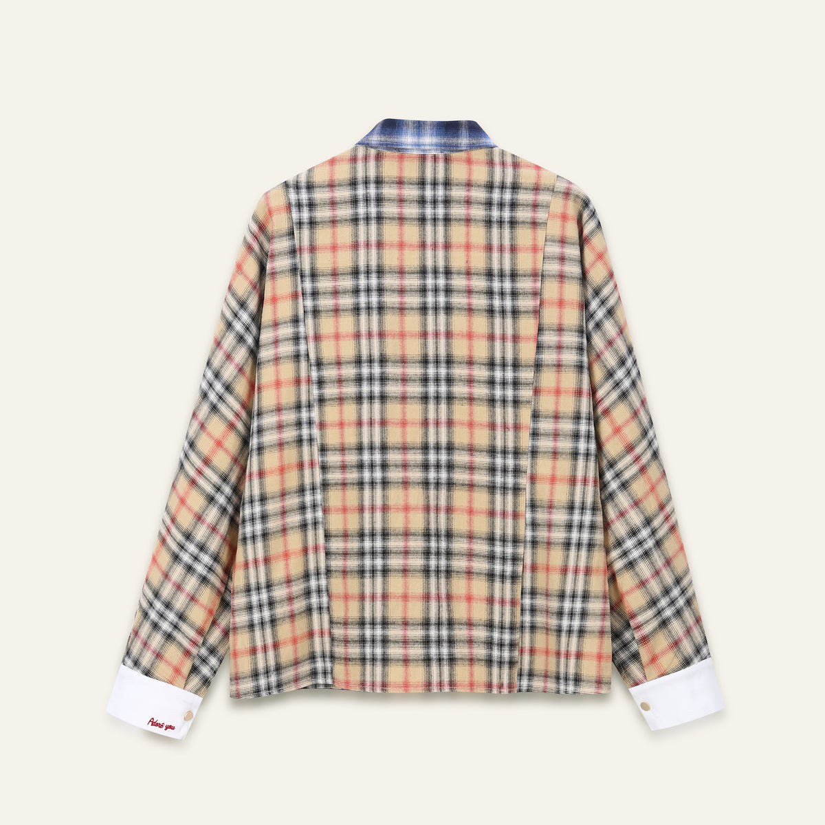 Chemise Ovy à carreaux bleus et écru | Adoré Paris