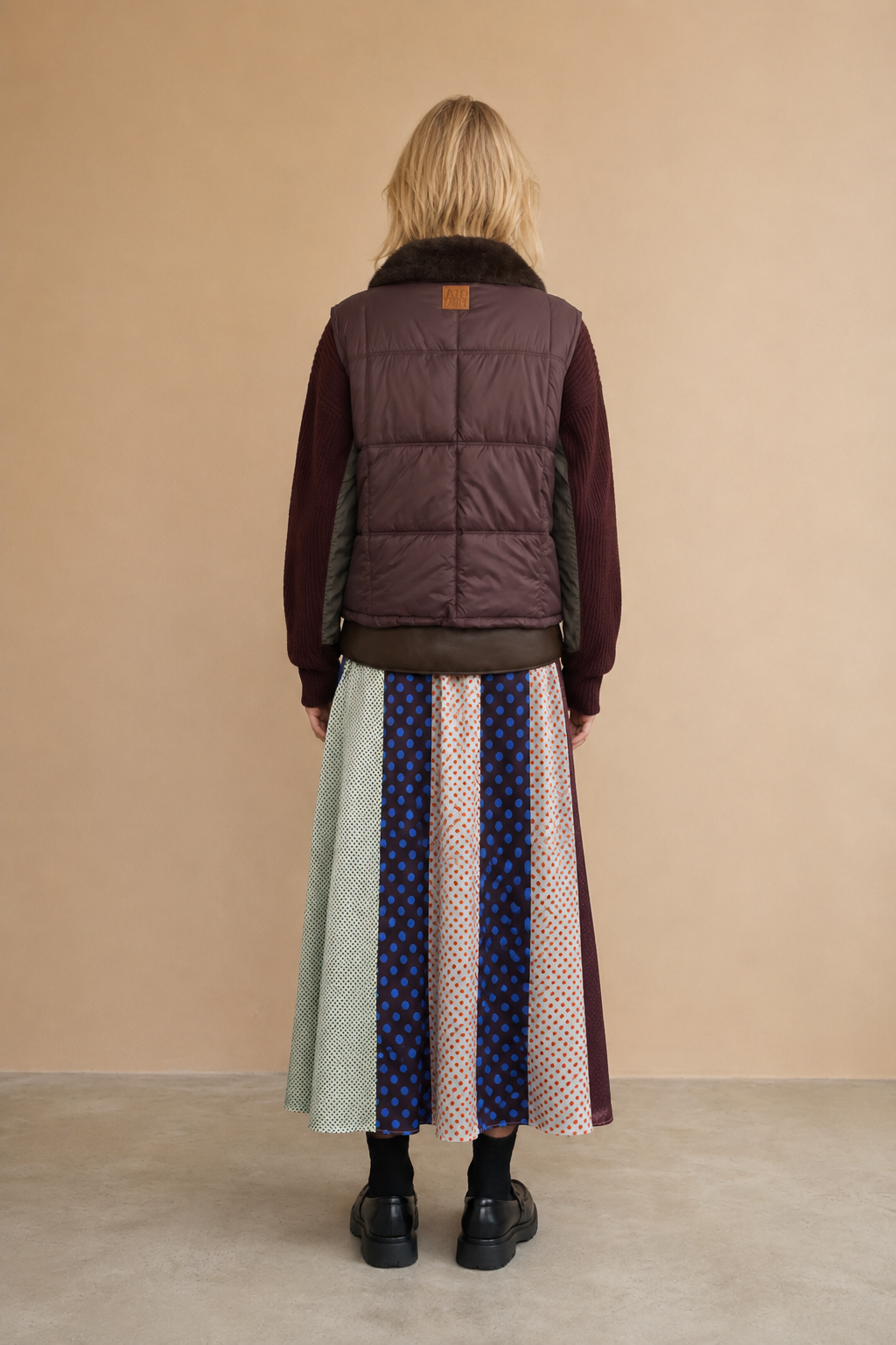 Jupe longue multicolore Acacia - Pois
