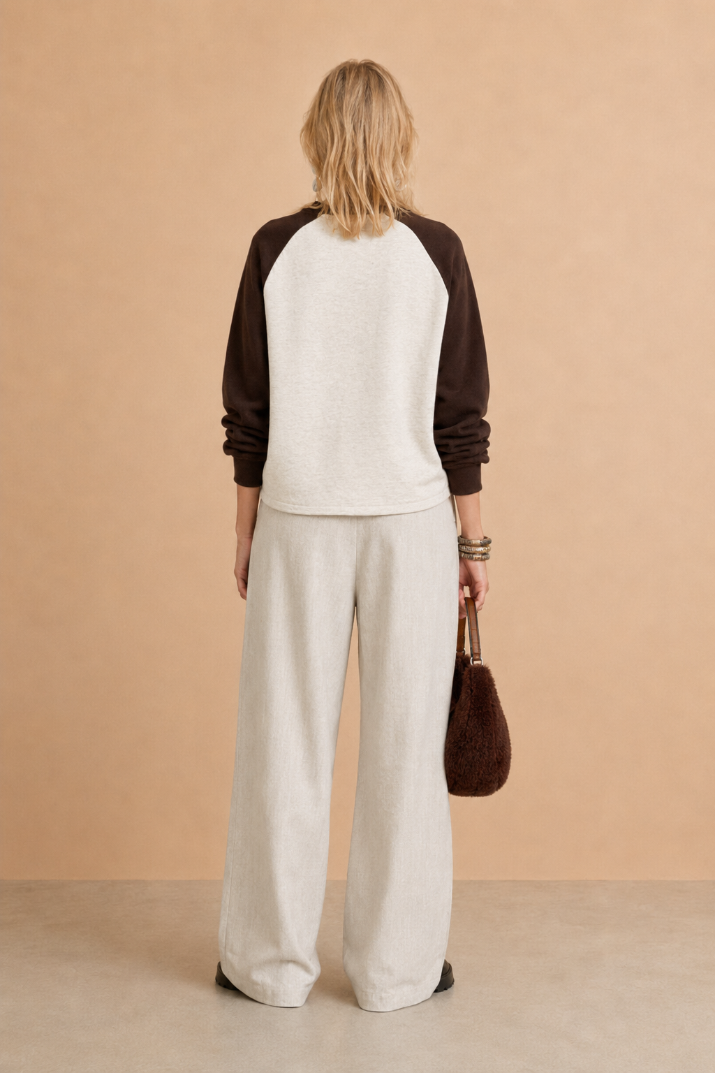 Pantalon large & fluide Ludivine - Écru