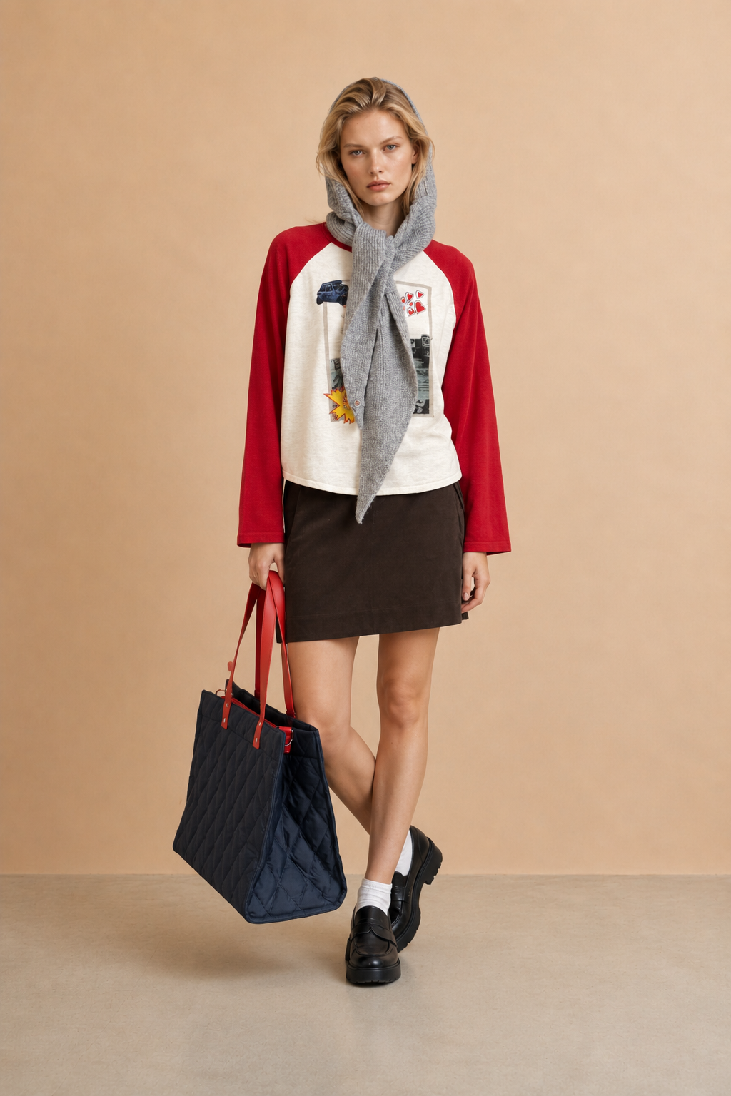 Pull Angelica - Ecru et Rouge