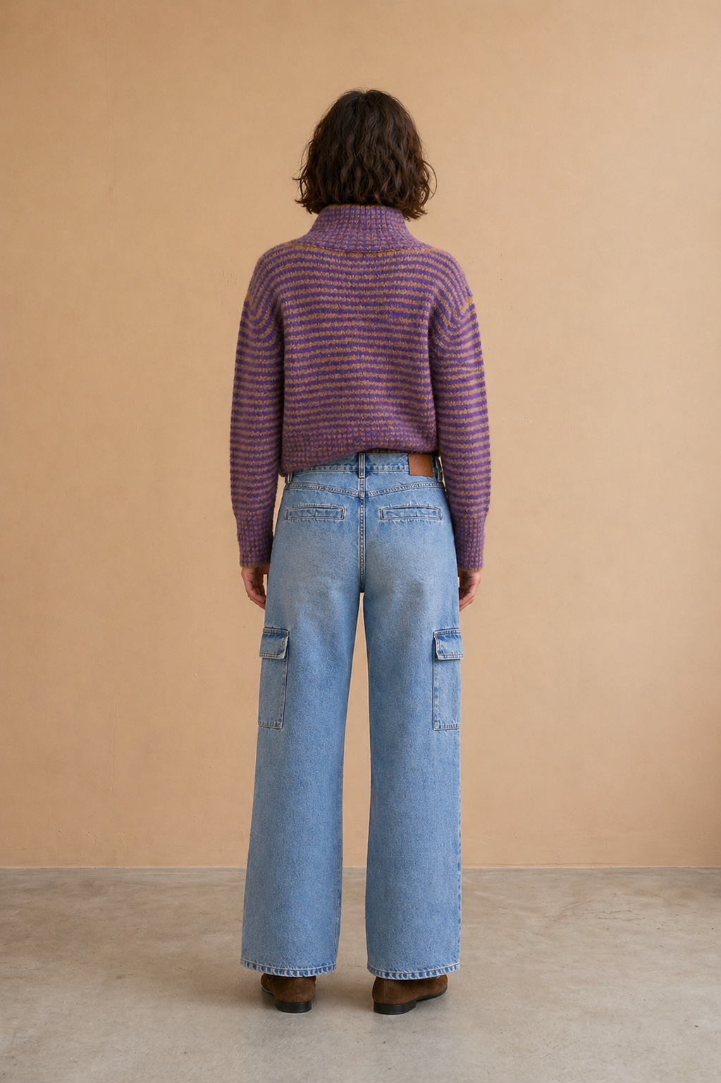 Gilet Armanda - Rayures Violettes