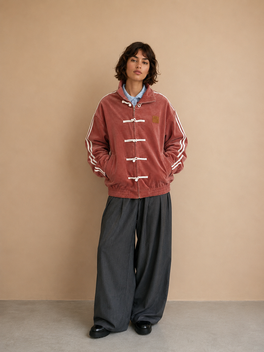 Blouson style université Ayline - Vieux rose