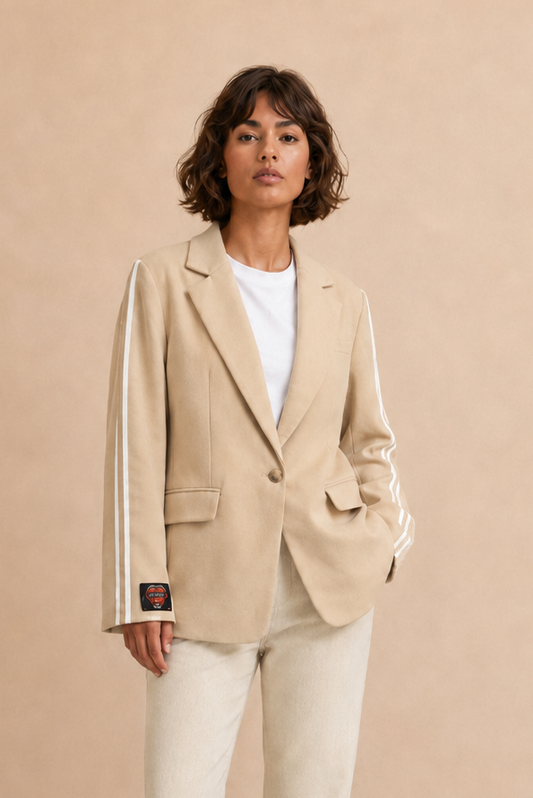 Veste blazer avec rayures sport Nellian - Beige