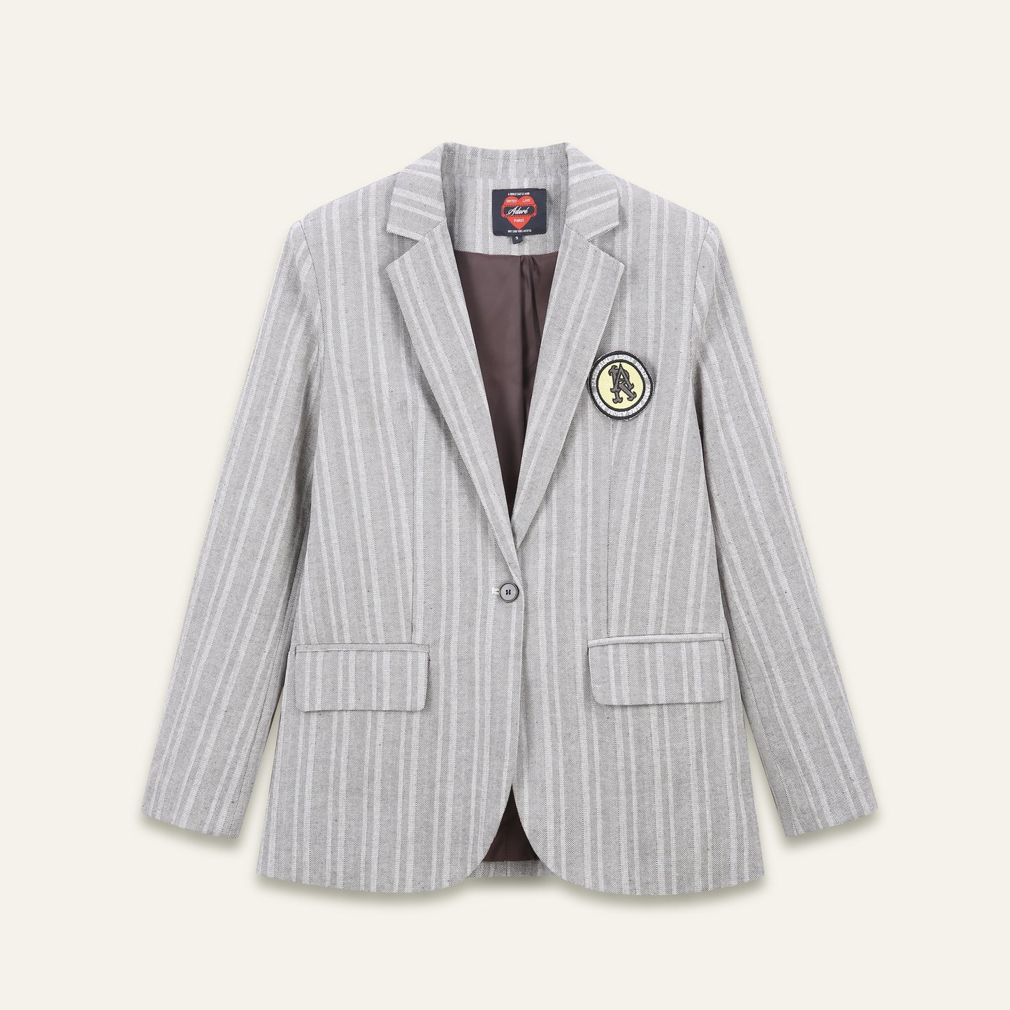 OFFRE LOOK A -20% - Blazer Pao + Pantalon Ludivine Chevron brun