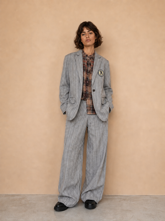 Veste blazer avec écusson Pao - Chevron brun