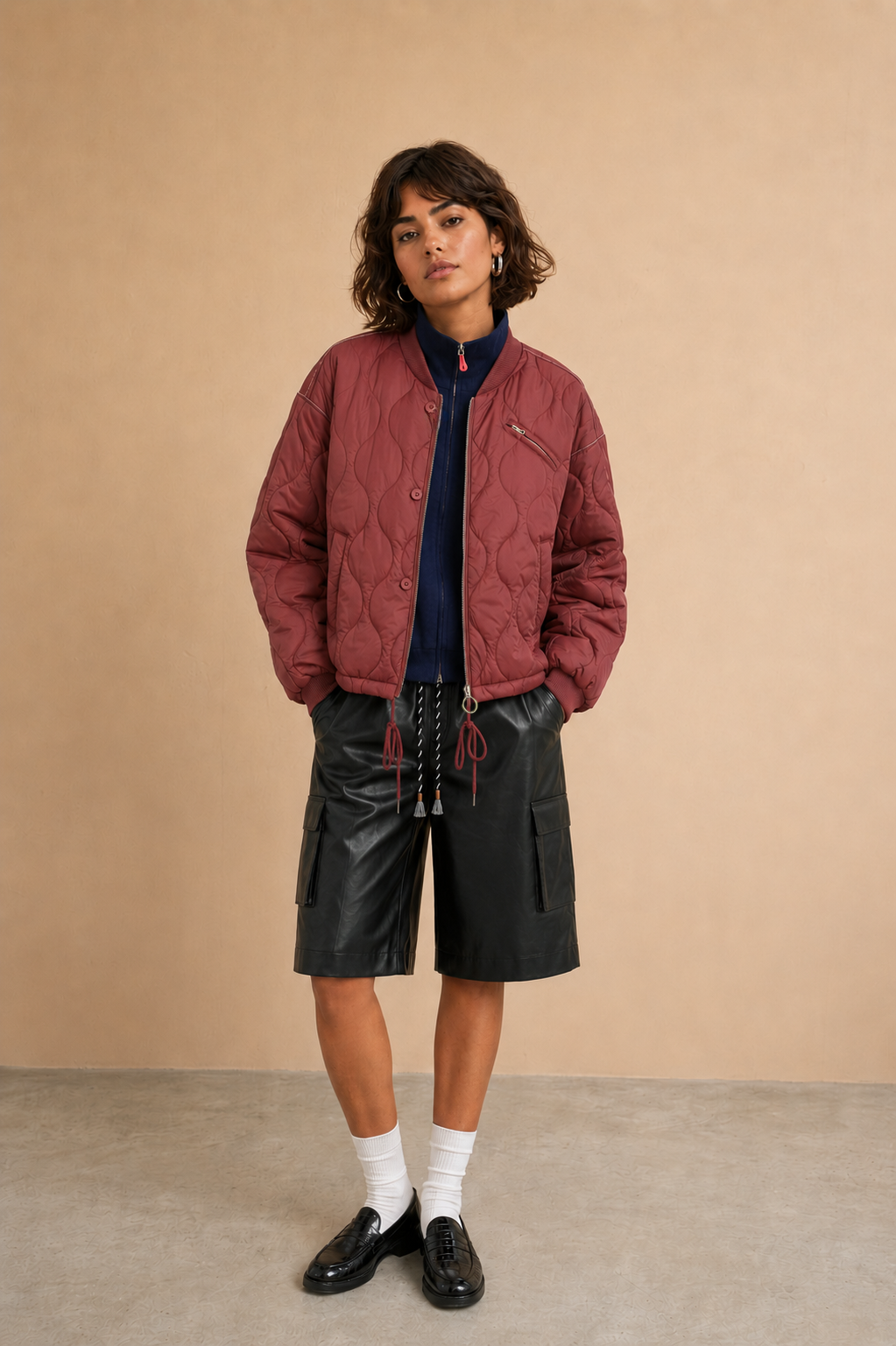 Bomber matelassé Ondine - Bordeaux