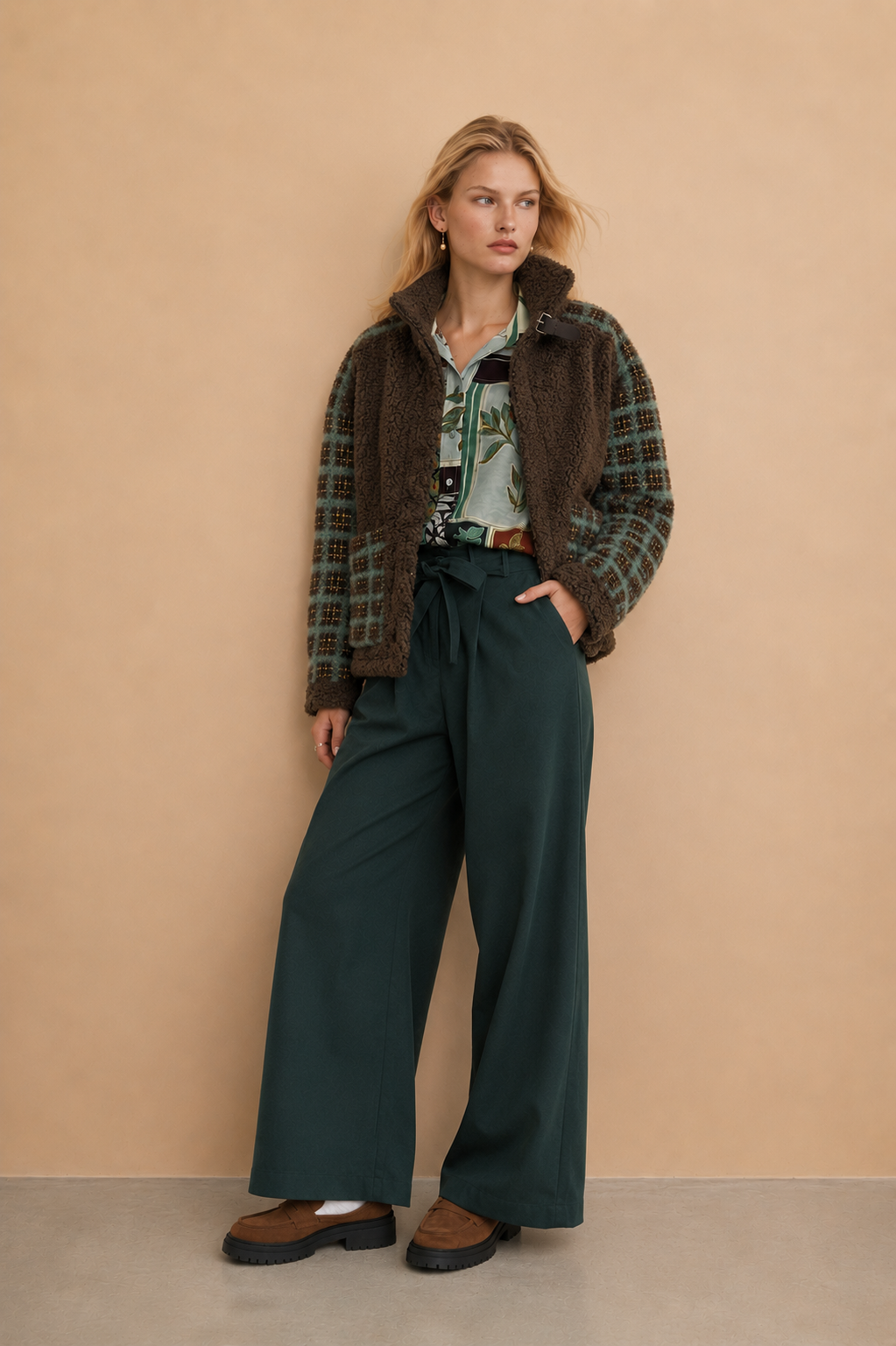Veste Carmo - Carreaux Choco Et Vert