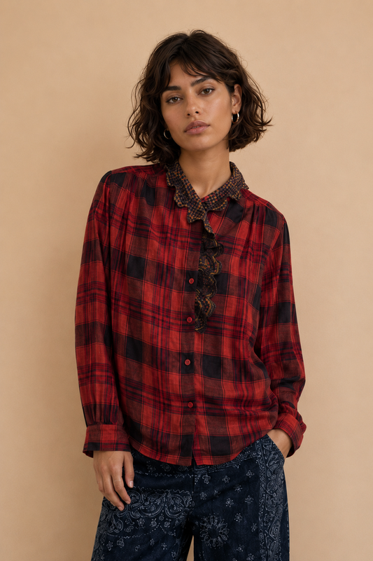 Chemise Alya - Carreaux Rouges