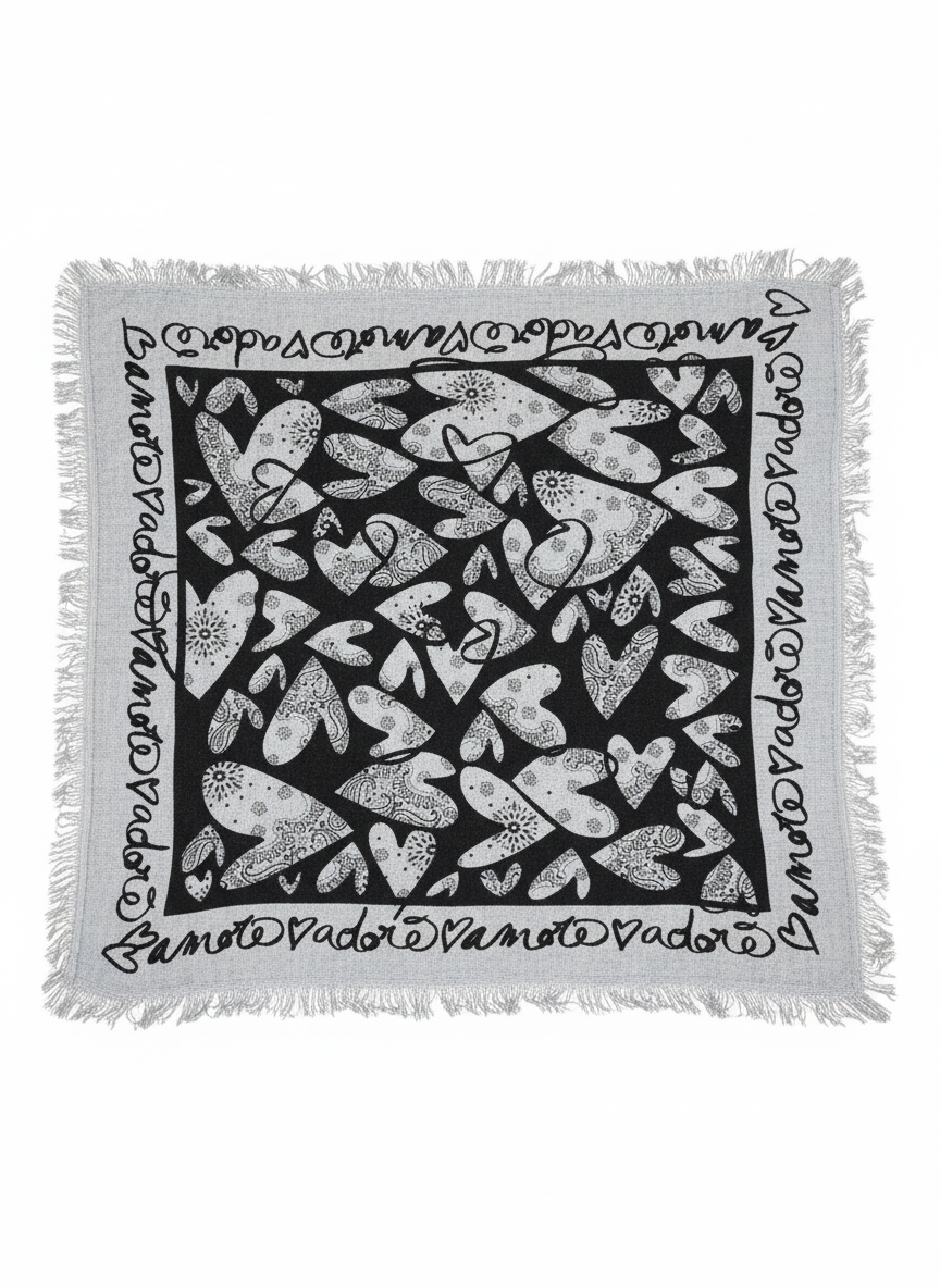 Afficher les détails pour Foulard Bandana Lana Coeur Ciel Foulard Bandana Lana Coeur Ciel